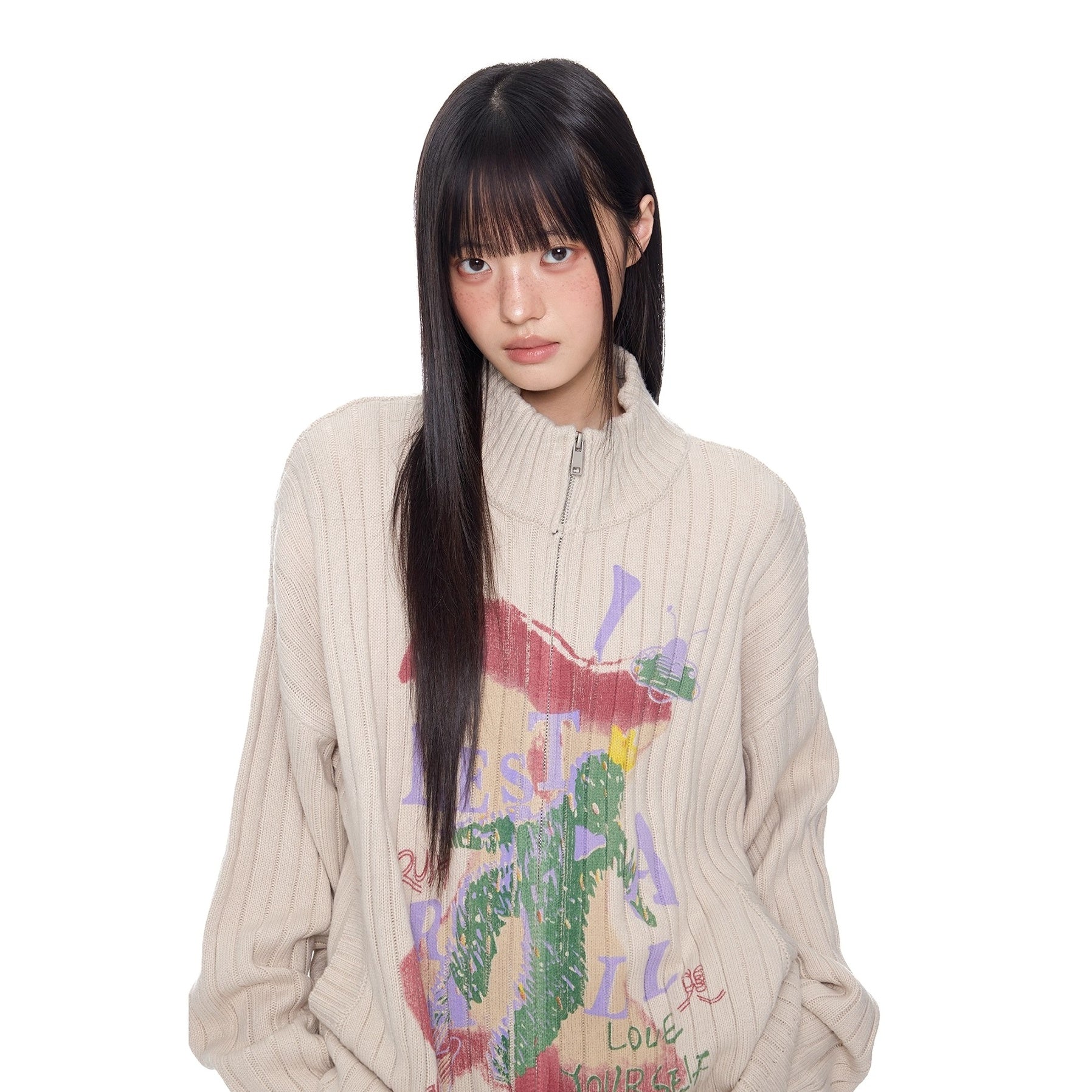 Monogram Print Lib Knit Cardigan EZ264