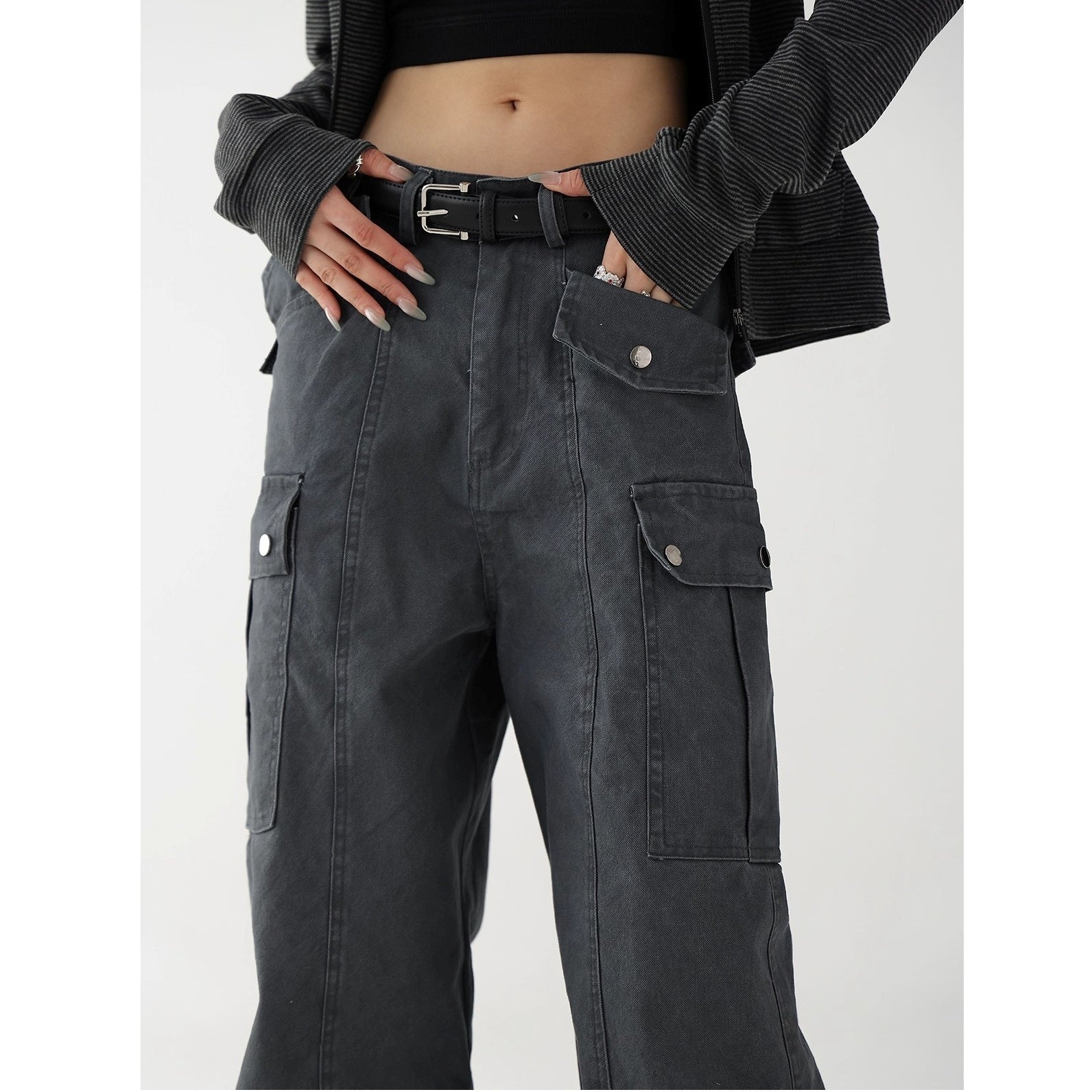 Pleated Tuck Work Cargo Pants AC7148