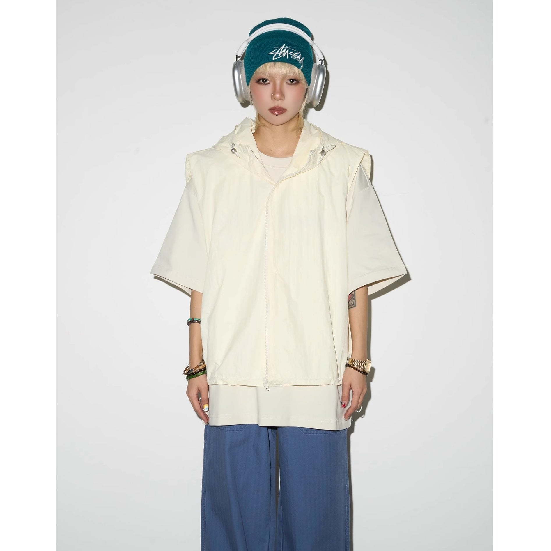 Unisex ZIP Hooded Vest MN9018