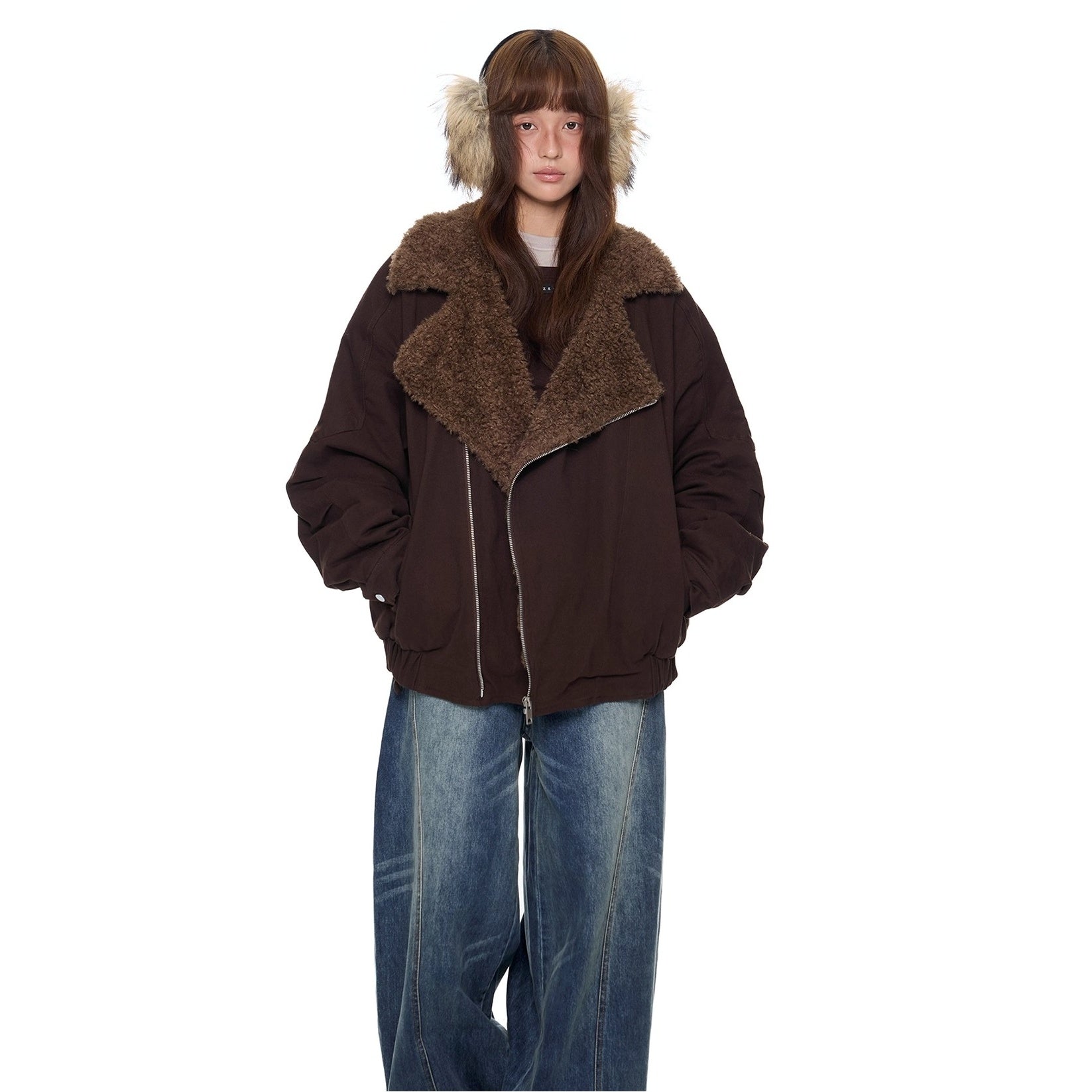 Cable-Stayed Design Polar Fleece Jacket EZ297