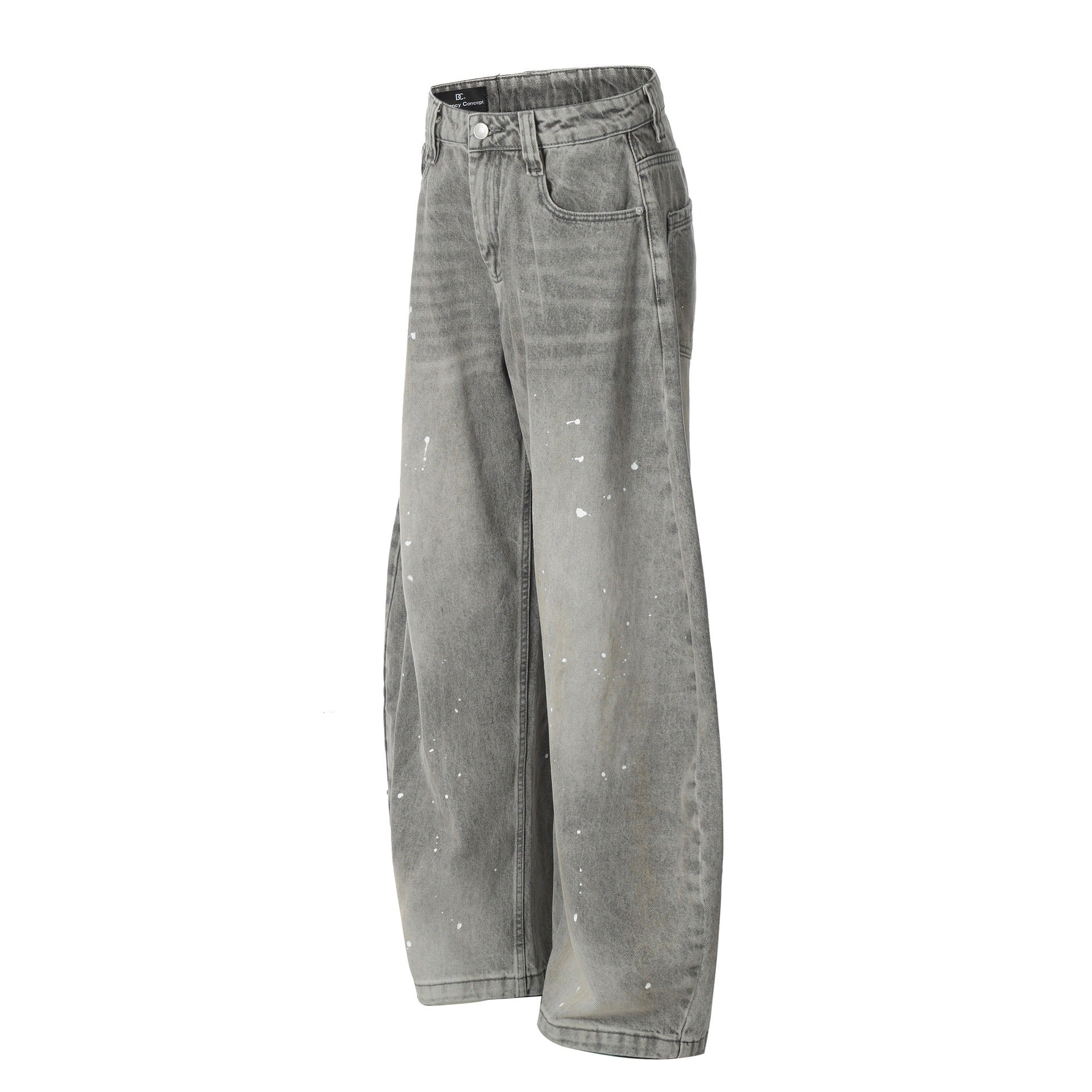 Retro Wash Ink Splash Curve Jeans MW10205