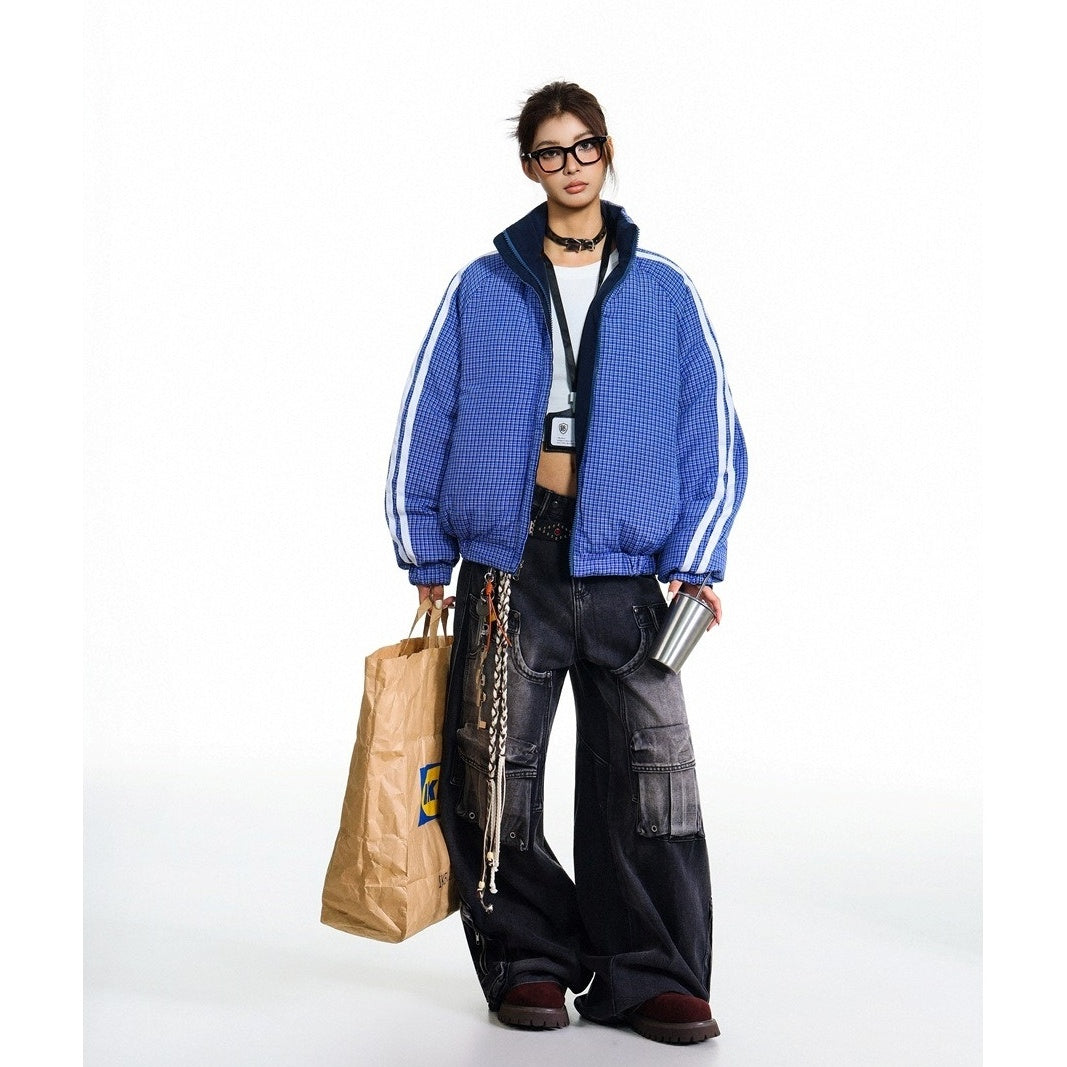 Reversible Plaid Padded Jacket MY30