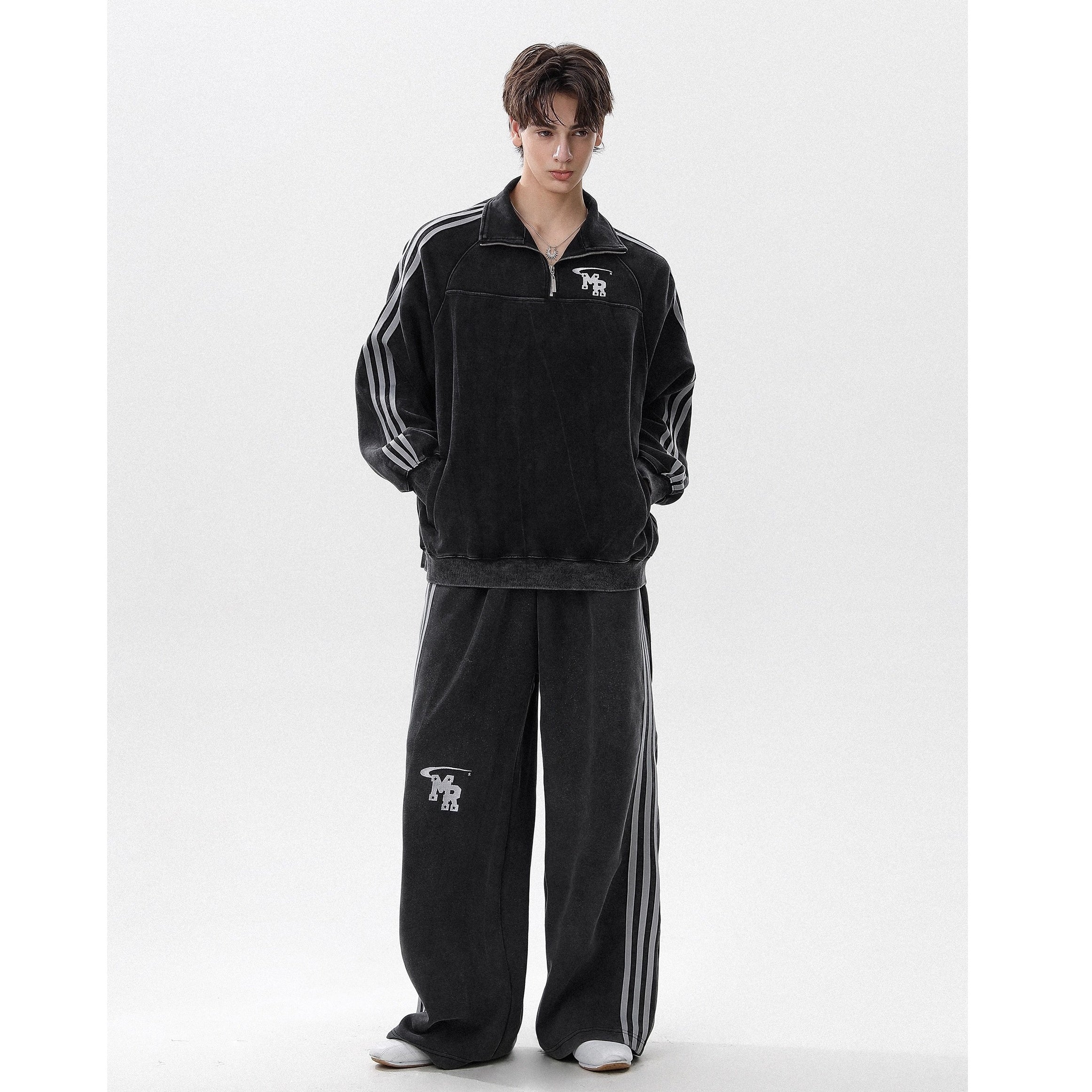 【上下別売り】Stand Collar Sweat Pullover ＆ Wide Pants Set-up MR8027