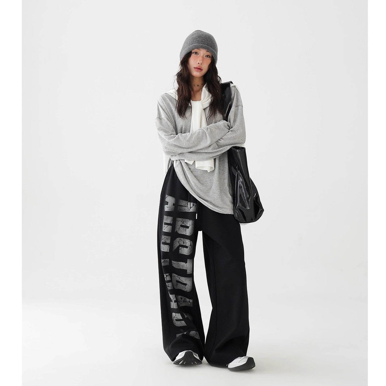 Graphic Print Loose Straight Sweatpants AC7139