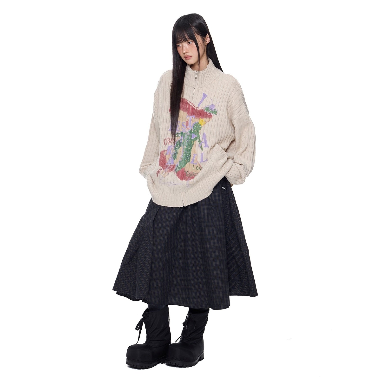 Monogram Print Lib Knit Cardigan EZ264