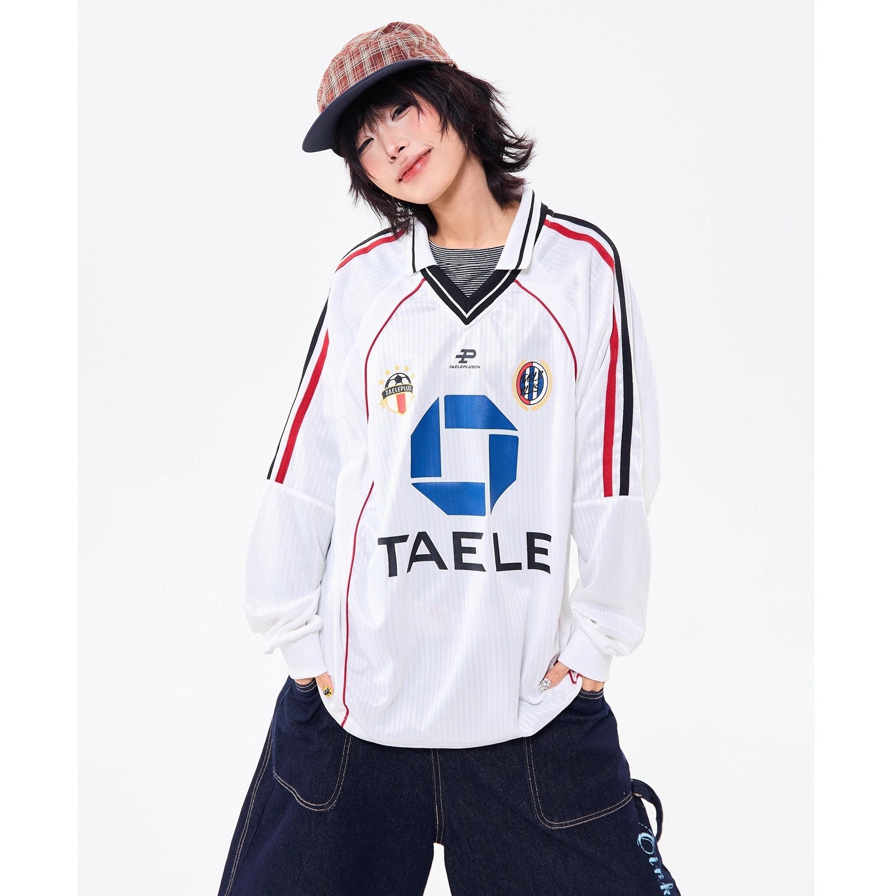 Campus Style Polo Collar Stripe Sports Shirt MW10258