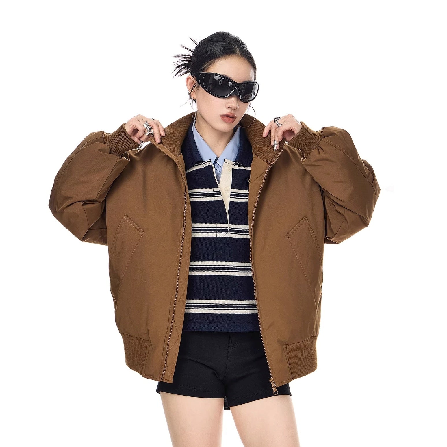 Stand Collar Down Blouson IC9120