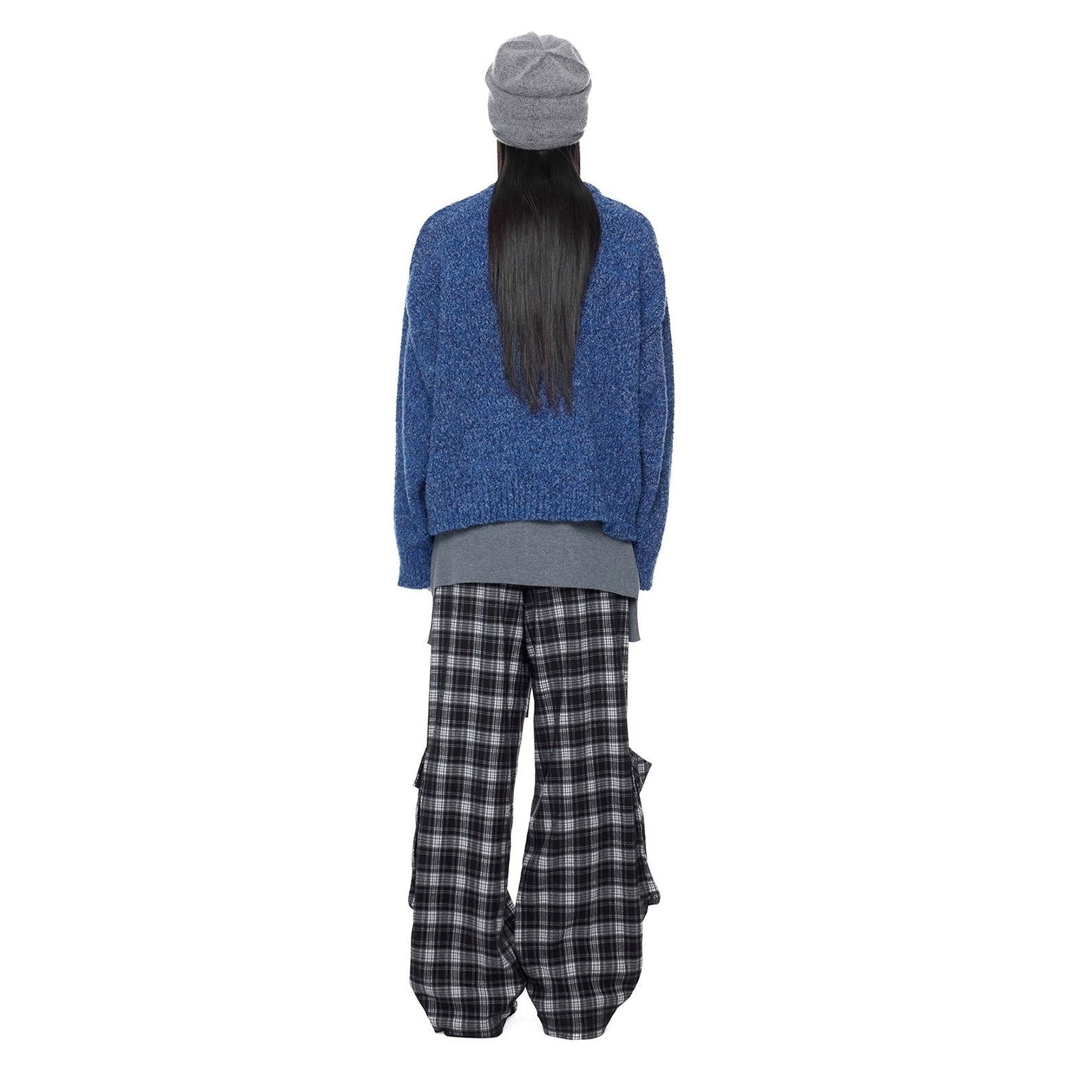 Lazy Style Crew Neck Knit Cardigan EZ267