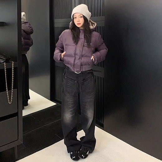 Retro Short Hooded Padded Jacket OS2071