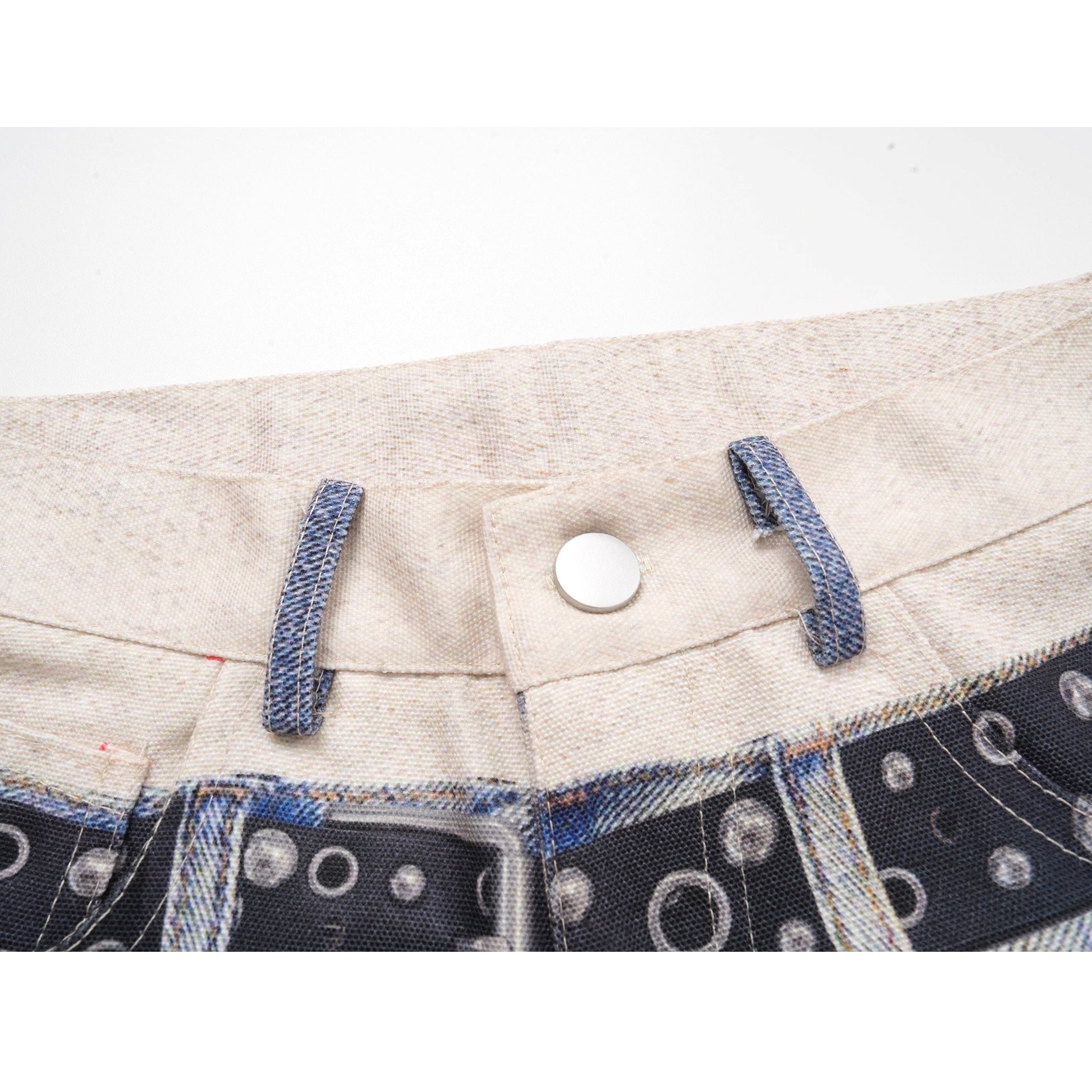 Double Waist Leopard Print Jeans VI2013