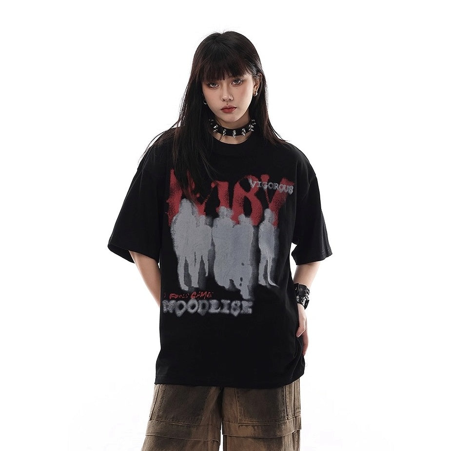 Loose Graphic Print T-shirt VI2003