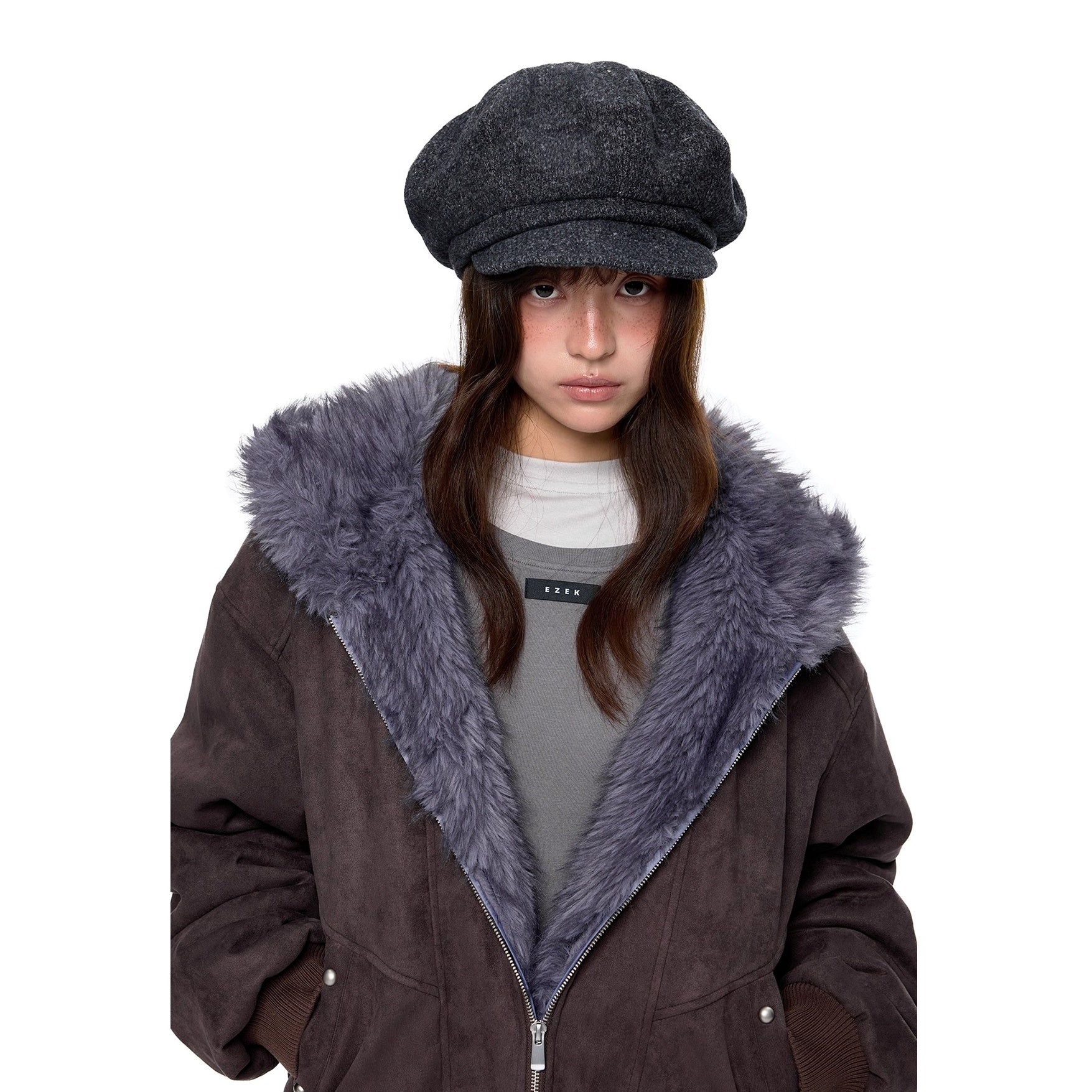 Cat Ear Fluffy Imitation Suede Hooded Jacket EZ250