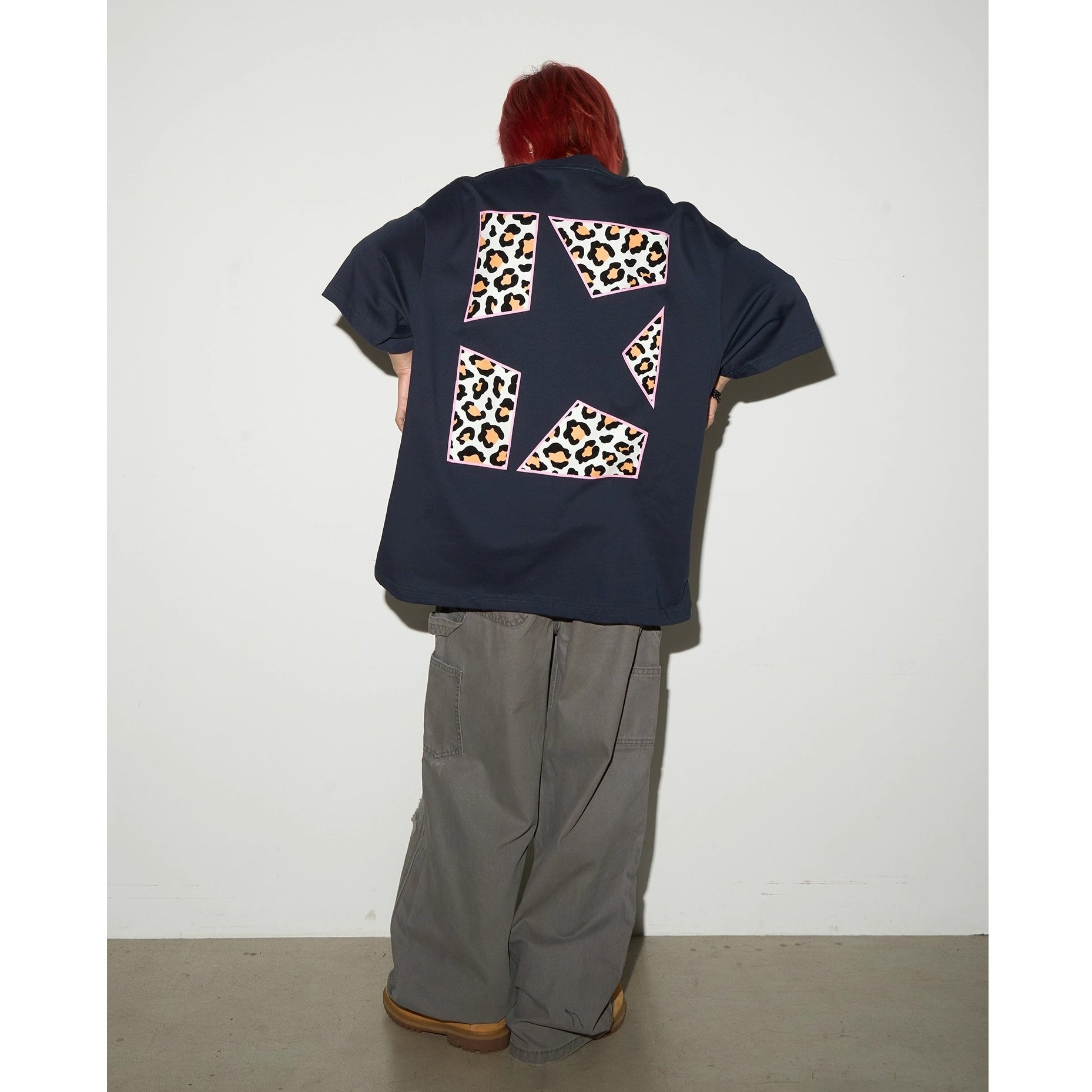 Flocked Leopard Print T-Shirt MN9009