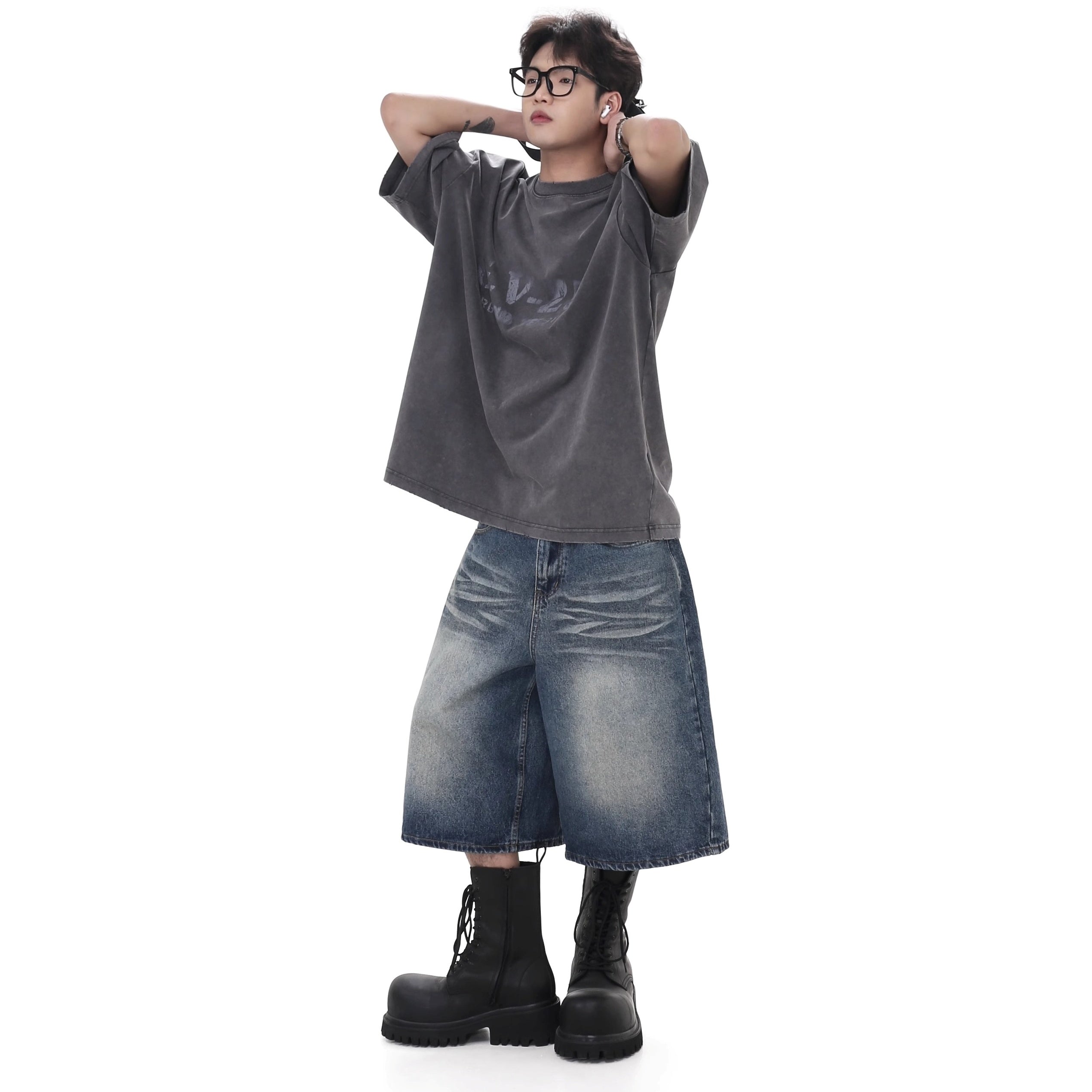 Classic Washed Cropped Denim Pants GB7029