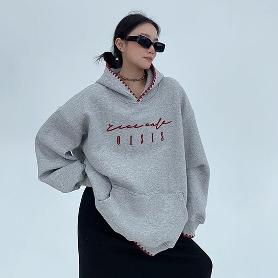 Toothbrush Embroidered Oversize Hoodie OS2067