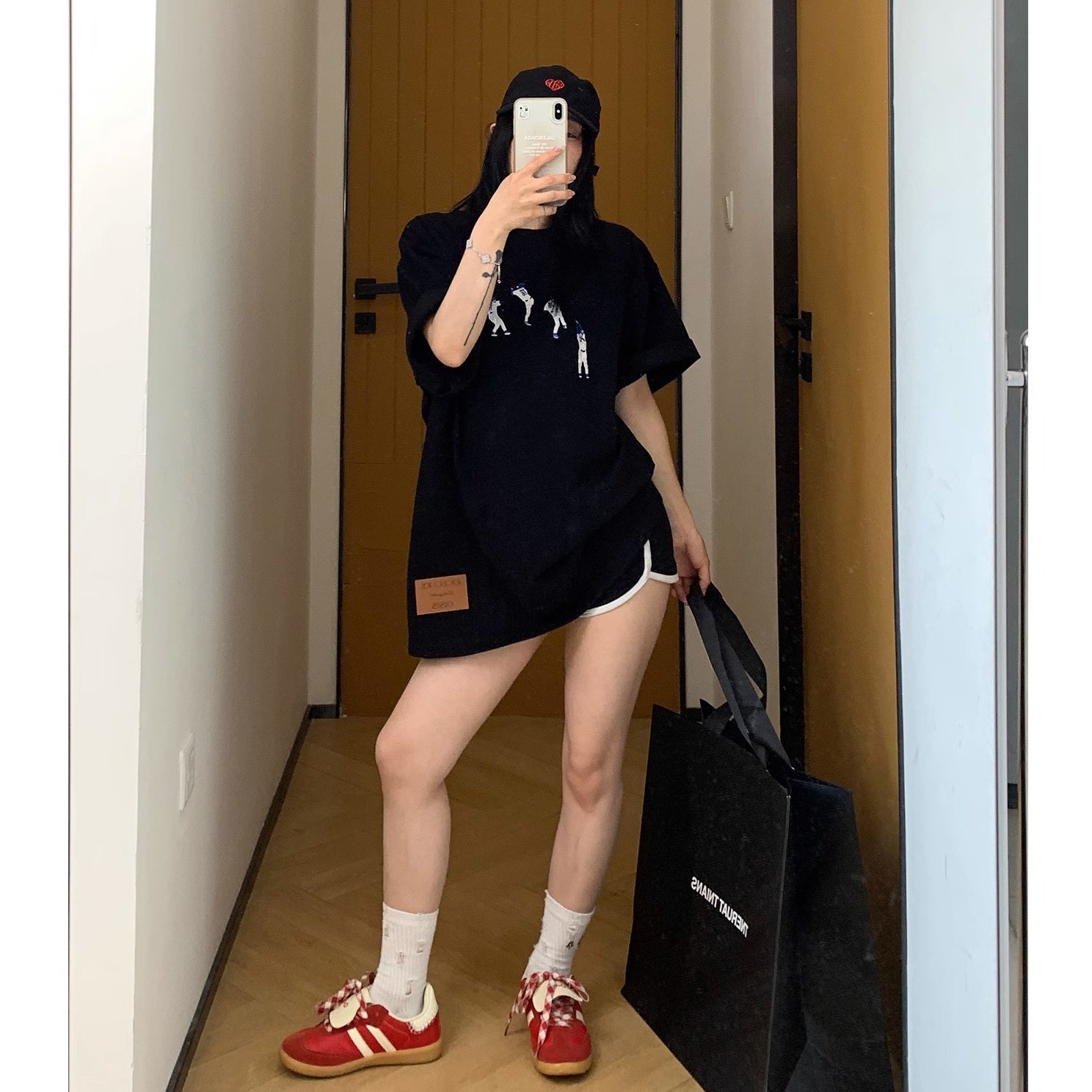 Baseball Embroidery Loose T-Shirt MW10139