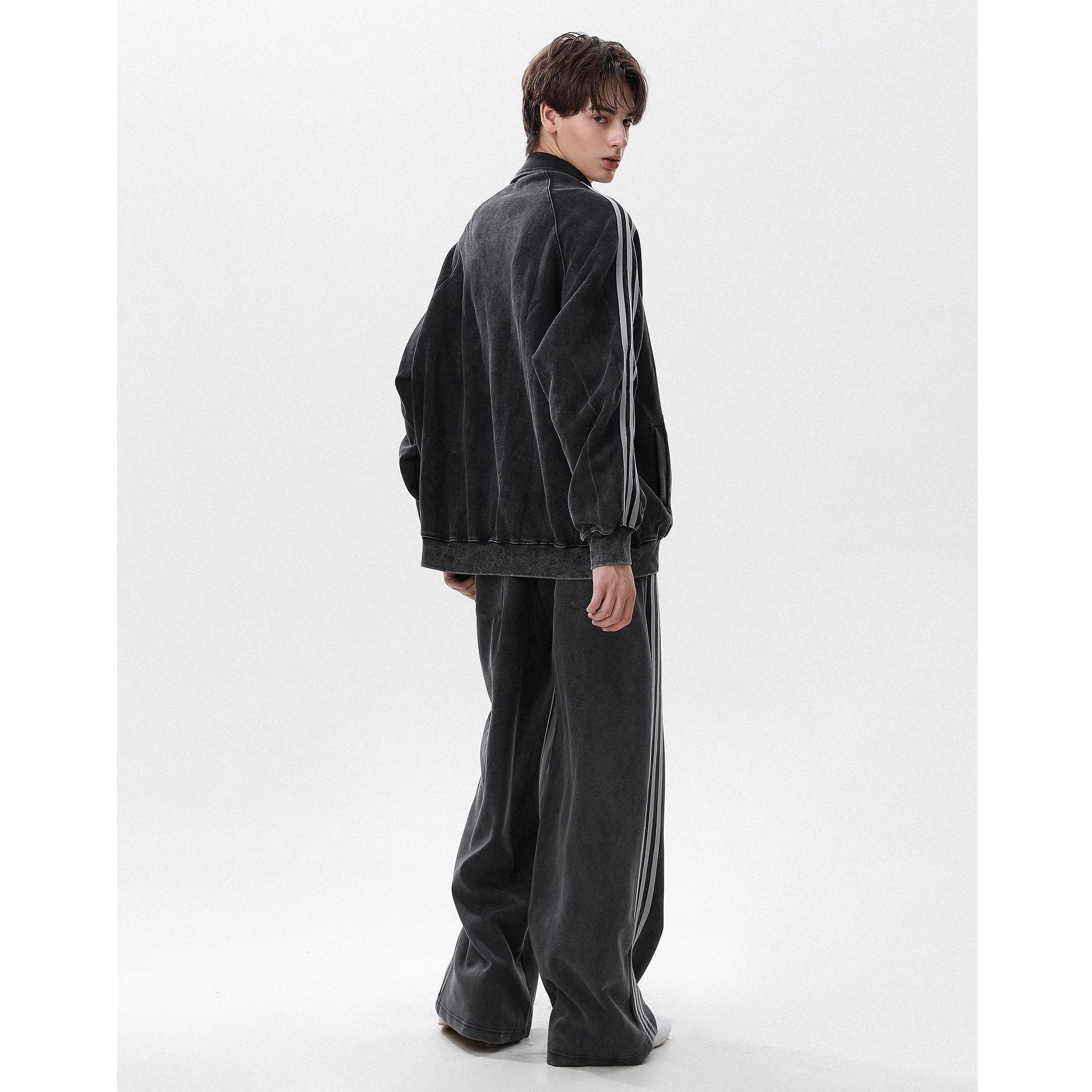【上下別売り】Stand Collar Sweat Pullover ＆ Wide Pants Set-up MR8027