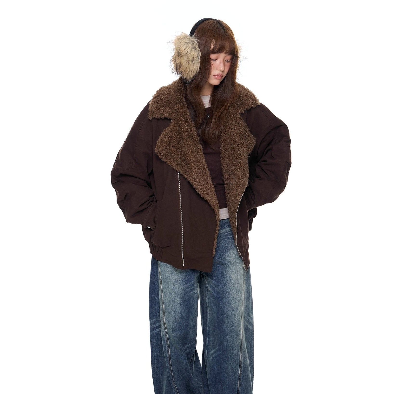 Cable-Stayed Design Polar Fleece Jacket EZ297