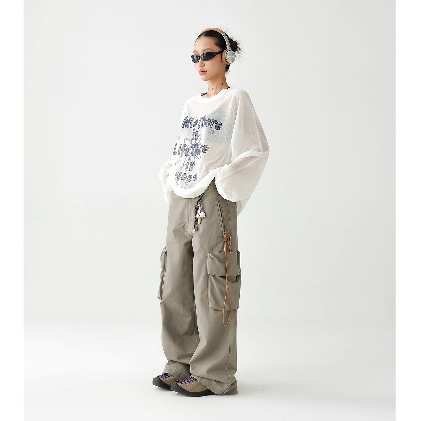 Vintage Multi-Pocket Loose Cargo Pants AC7131