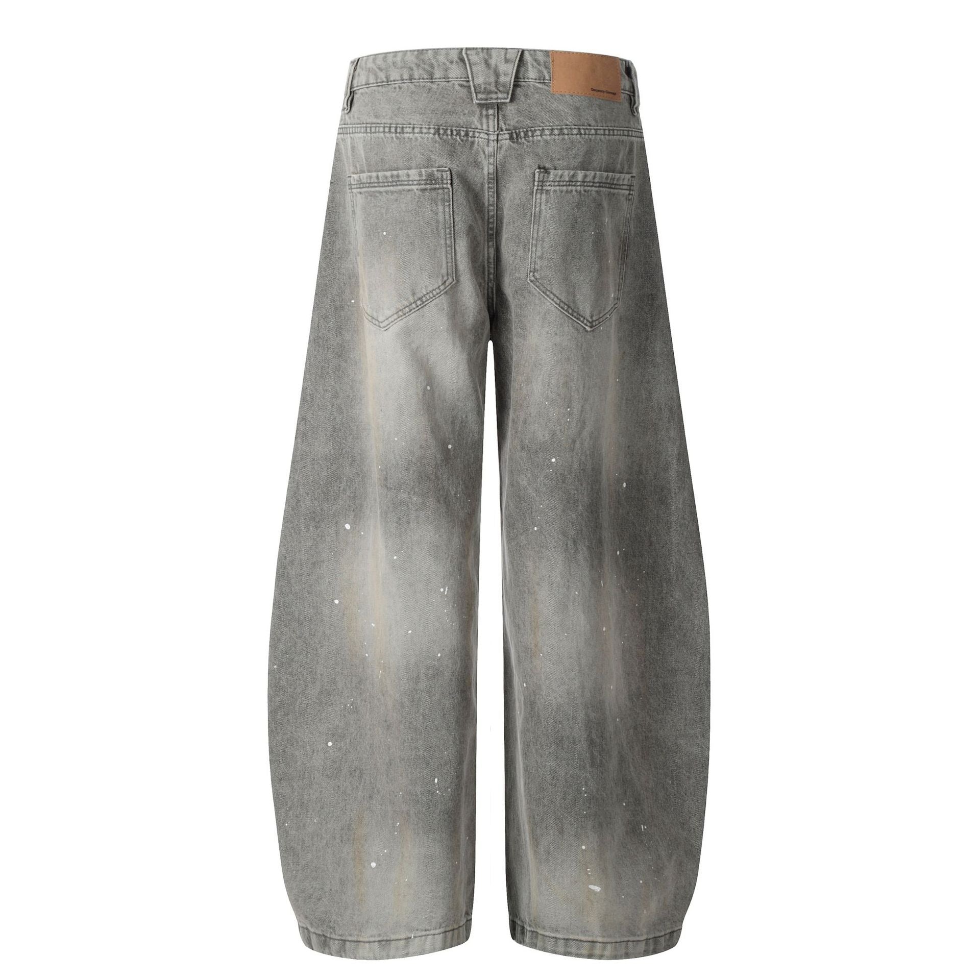 Retro Wash Ink Splash Curve Jeans MW10205