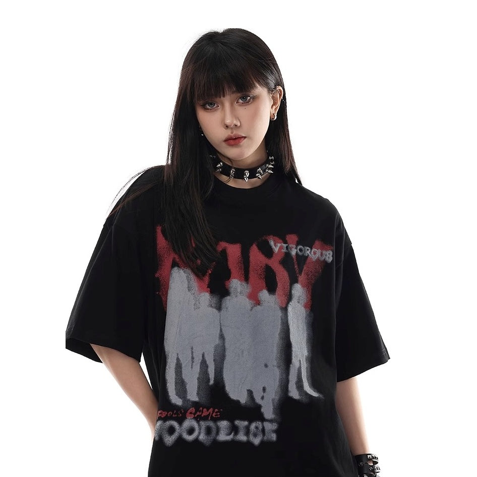 Loose Graphic Print T-shirt VI2003