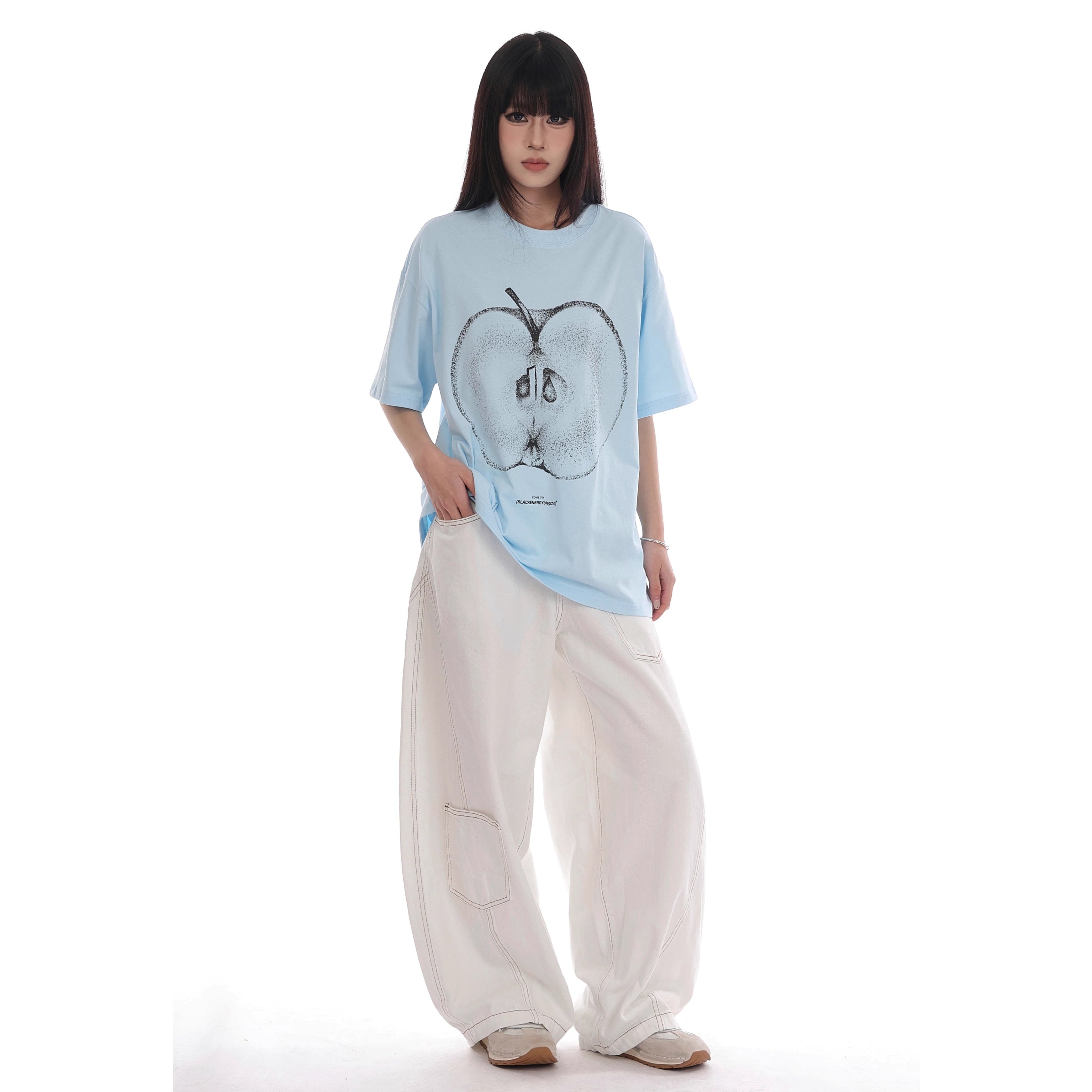 Cut Apple Print T-shirt VI2002