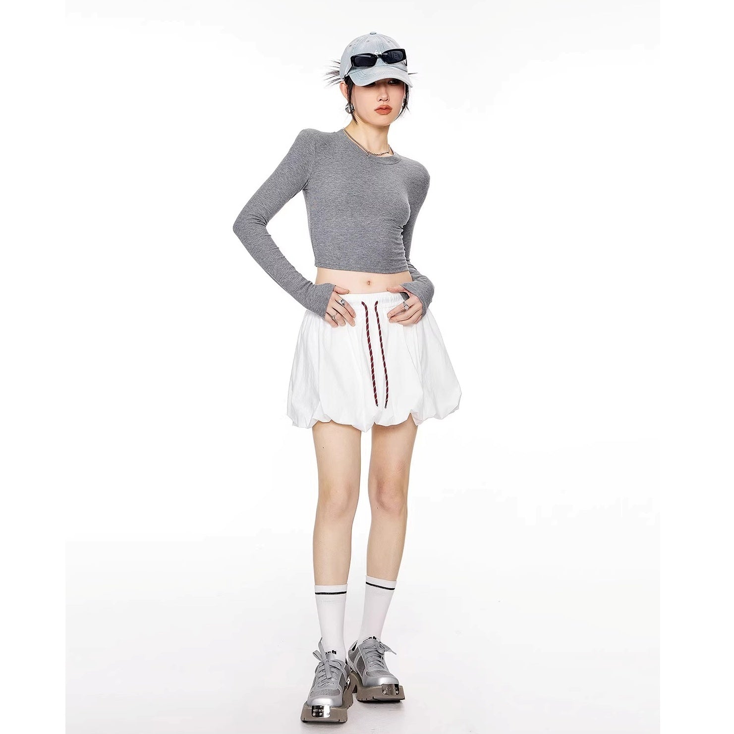 A-line Bud Short Skirt IC9107