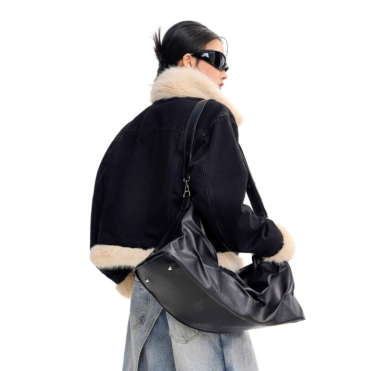 Fur Collar Denim Jacket IC9121
