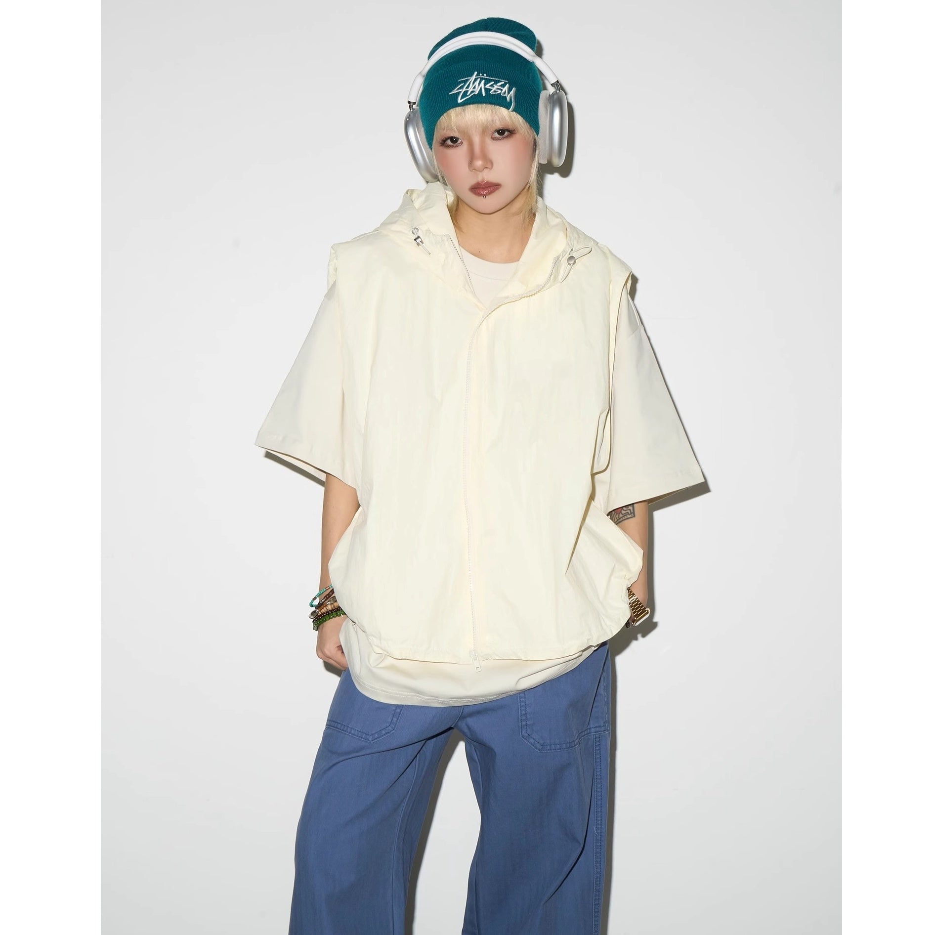 Unisex ZIP Hooded Vest MN9018