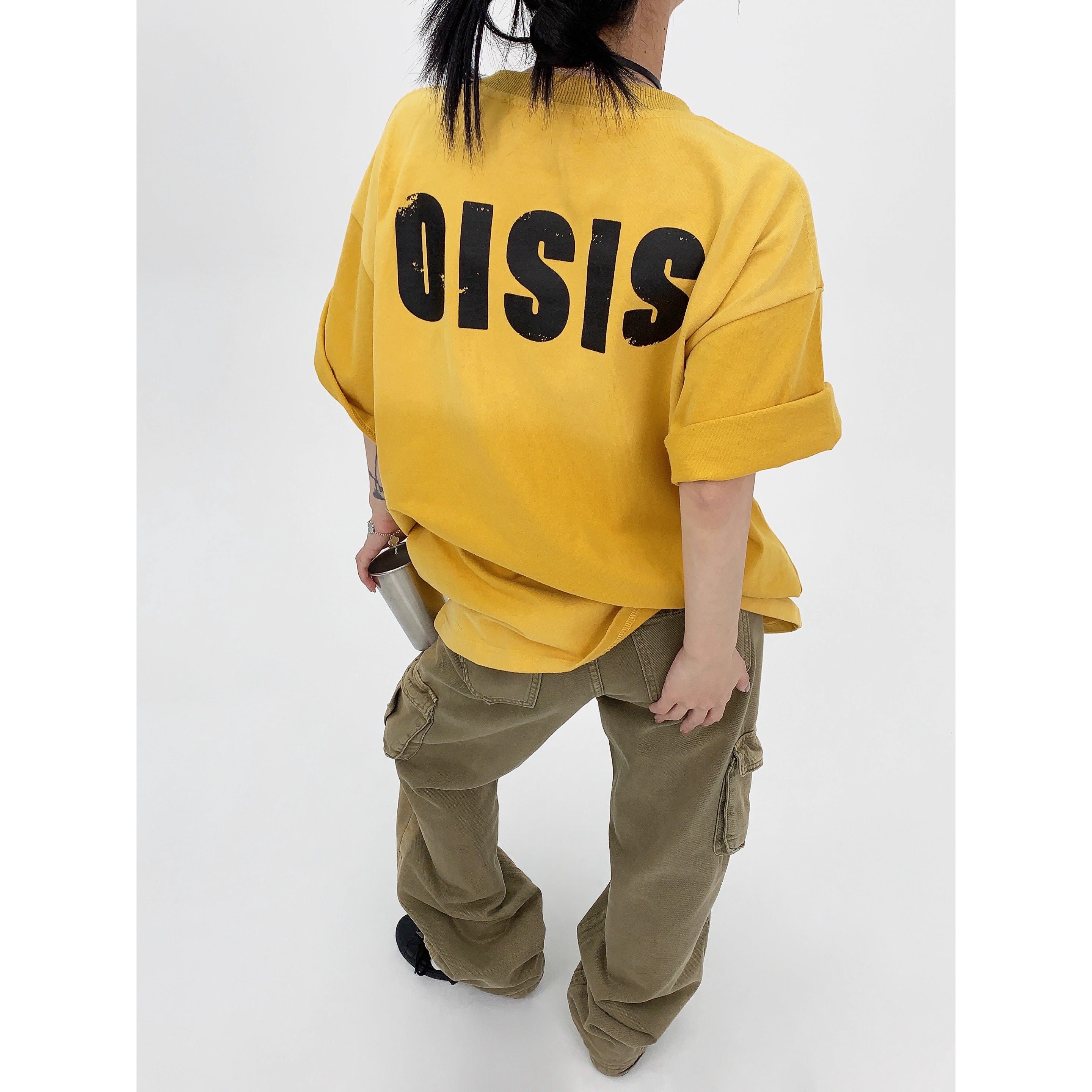 Distressed Print Oversize T-shirt OS2005