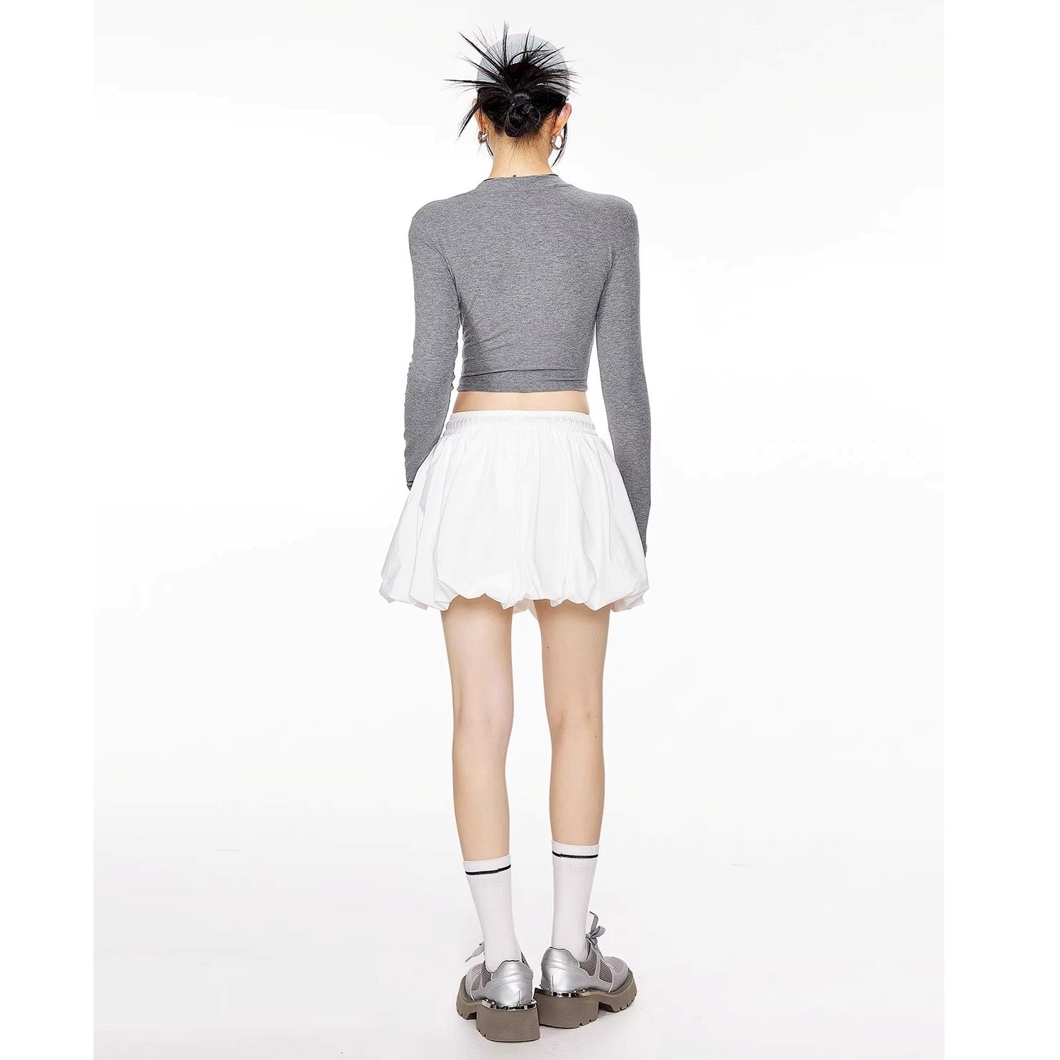 A-line Bud Short Skirt IC9107