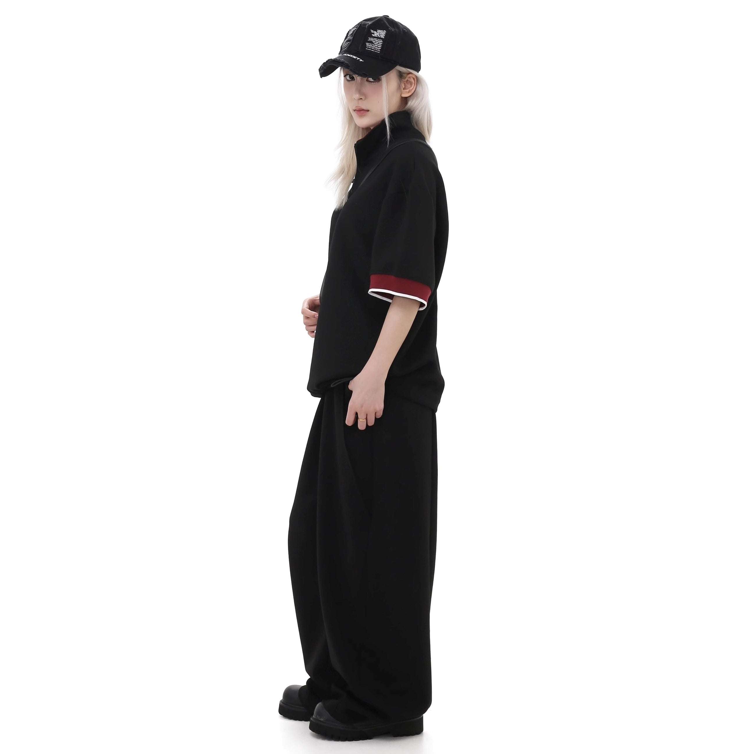 Retro Half-ZIP Sweat T-shirt GB7034