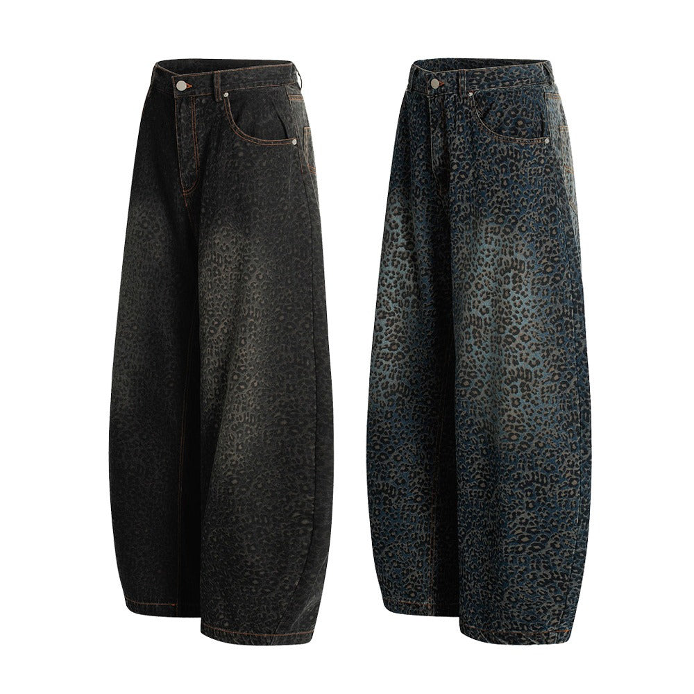Leopard Print Wide Curve Jeans MW10201