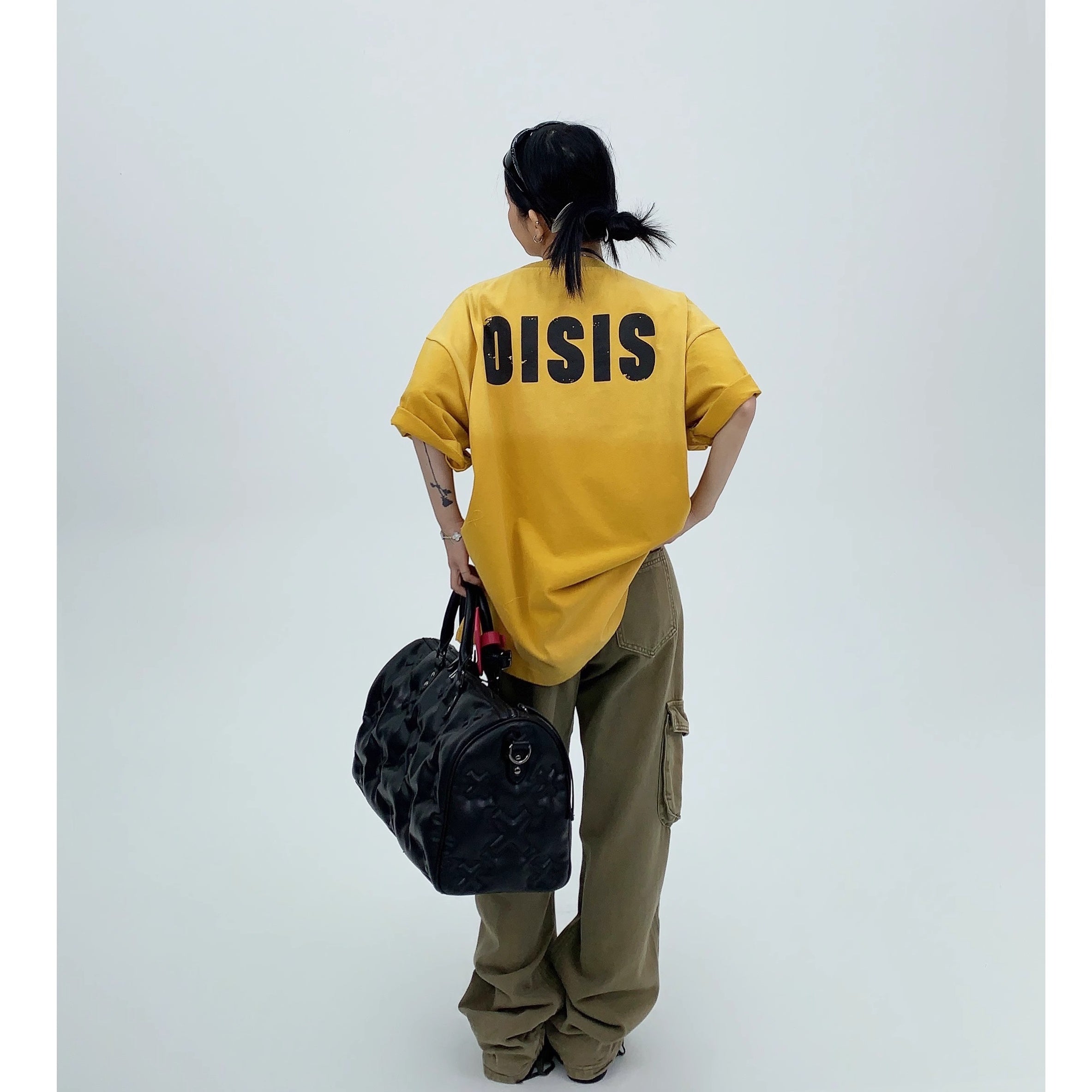 Distressed Print Oversize T-shirt OS2005