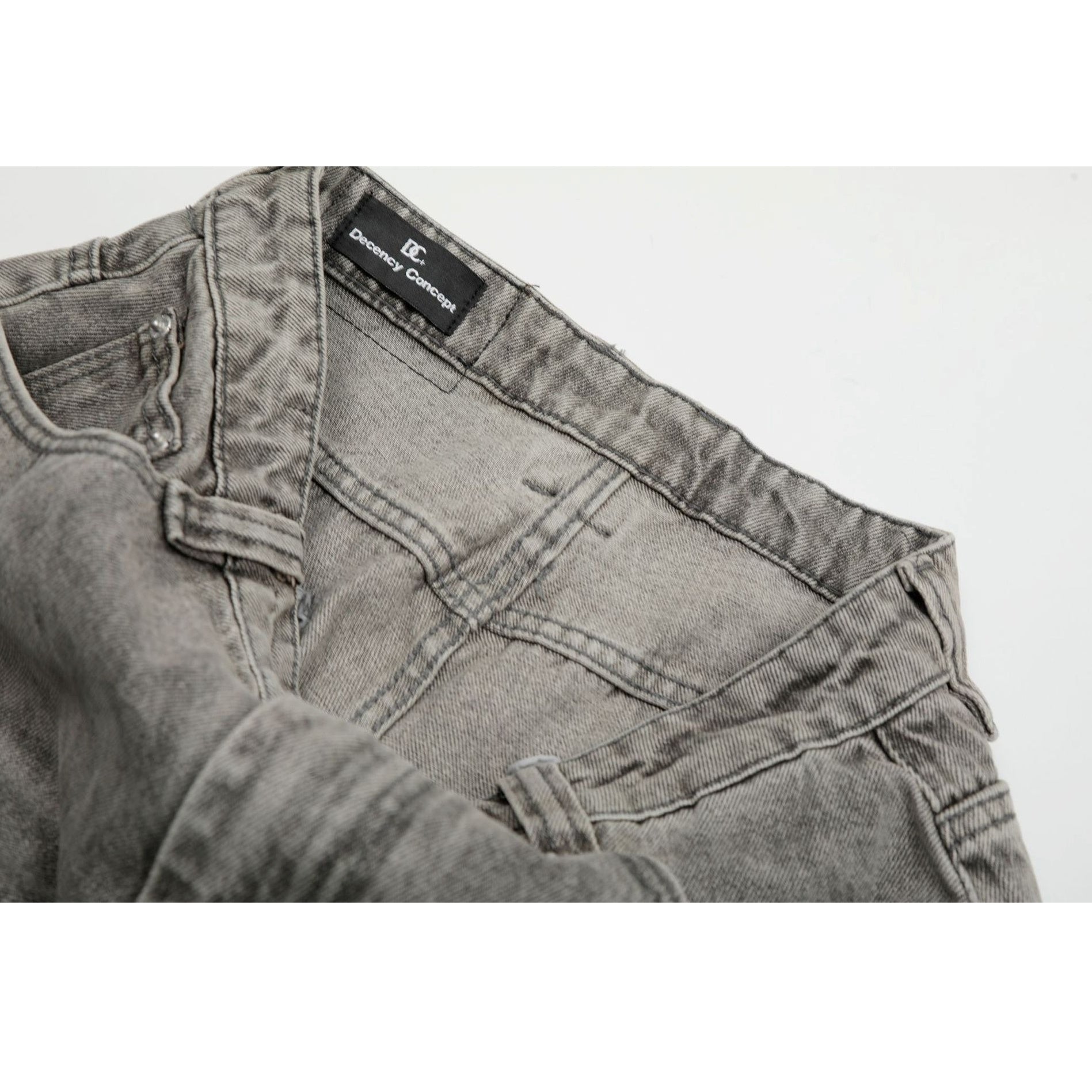 Retro Wash Ink Splash Curve Jeans MW10205