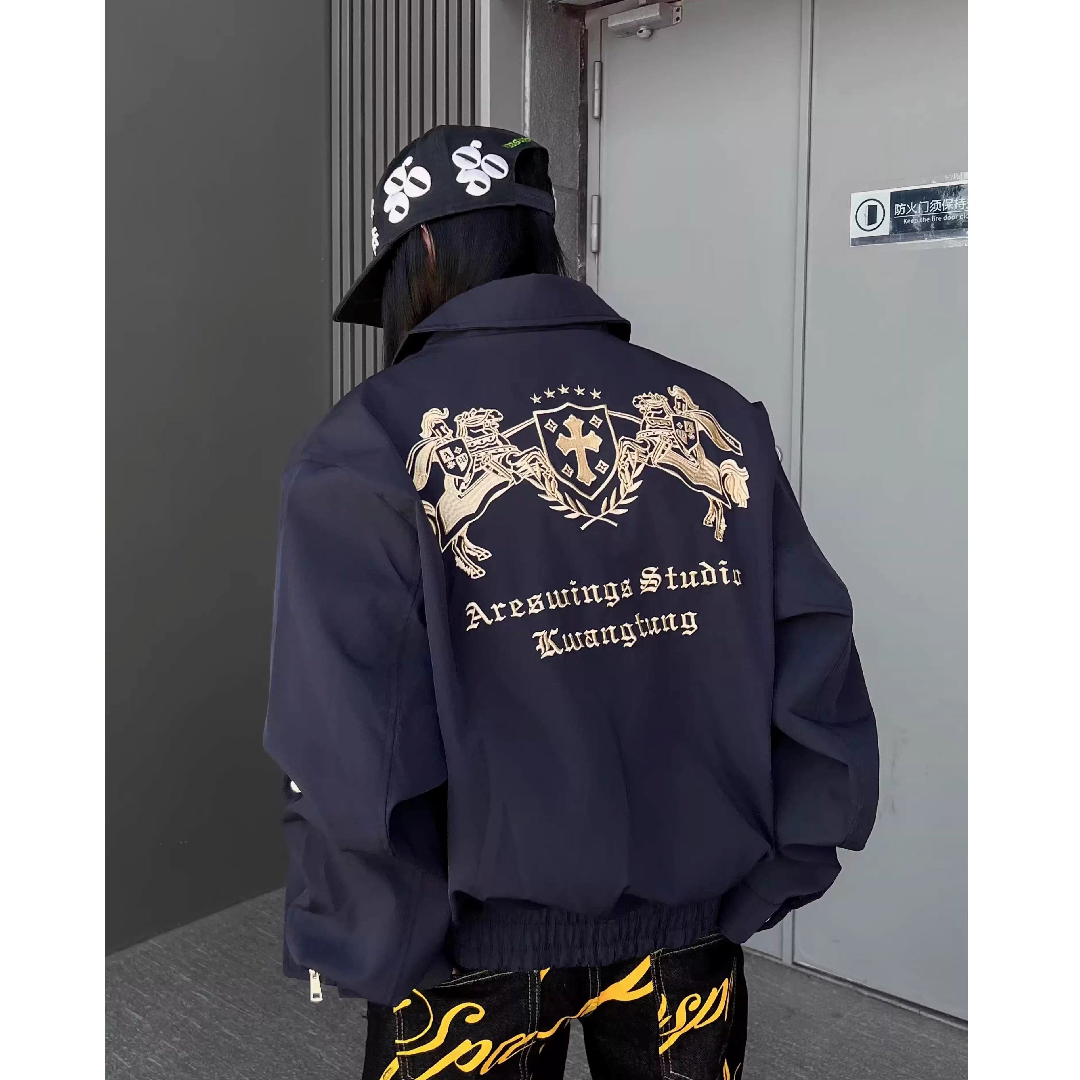 Maillard Horse Embroidery Lapel Jacket MW10337