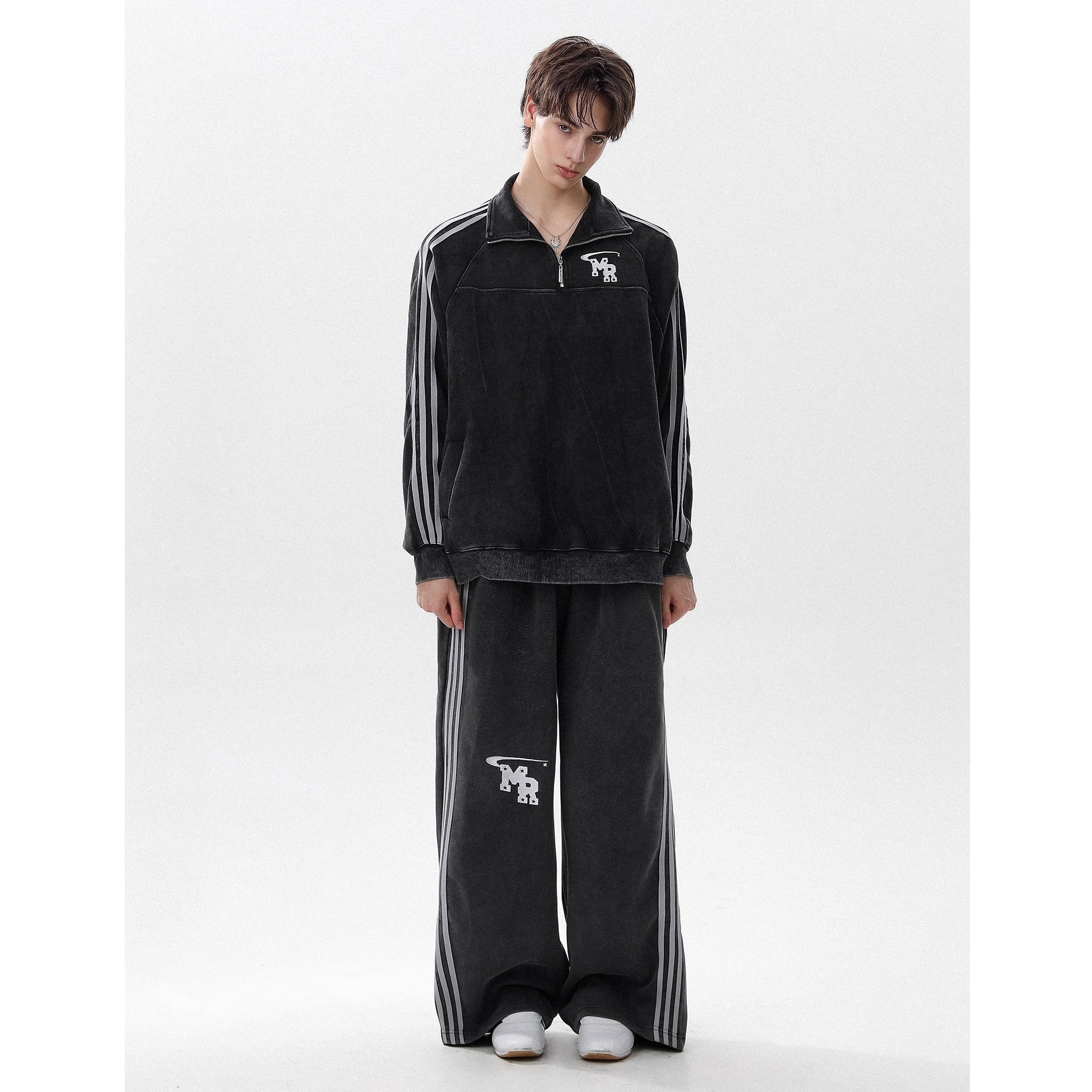 【上下別売り】Stand Collar Sweat Pullover ＆ Wide Pants Set-up MR8027