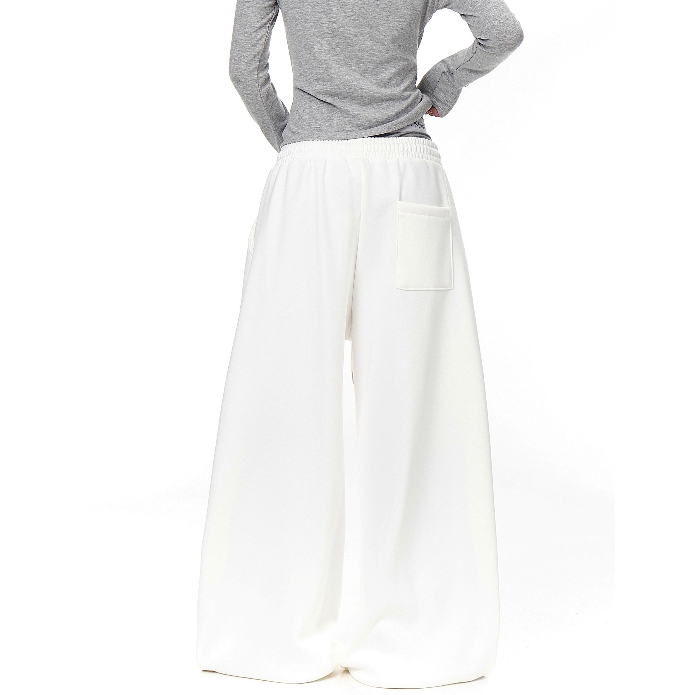 Star Rhinestone Design Curve Sweat Pants BK7060