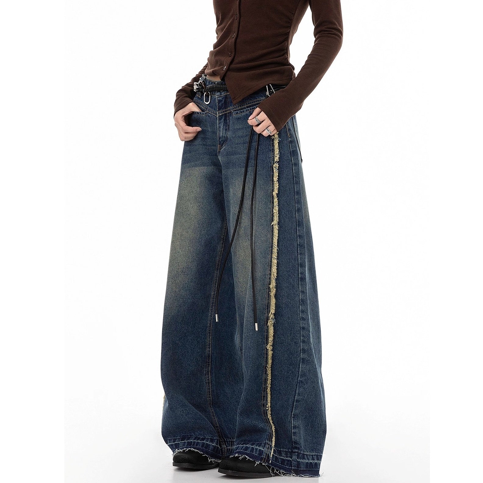 Vintage Damage Wide Buggy Jeans IC9114