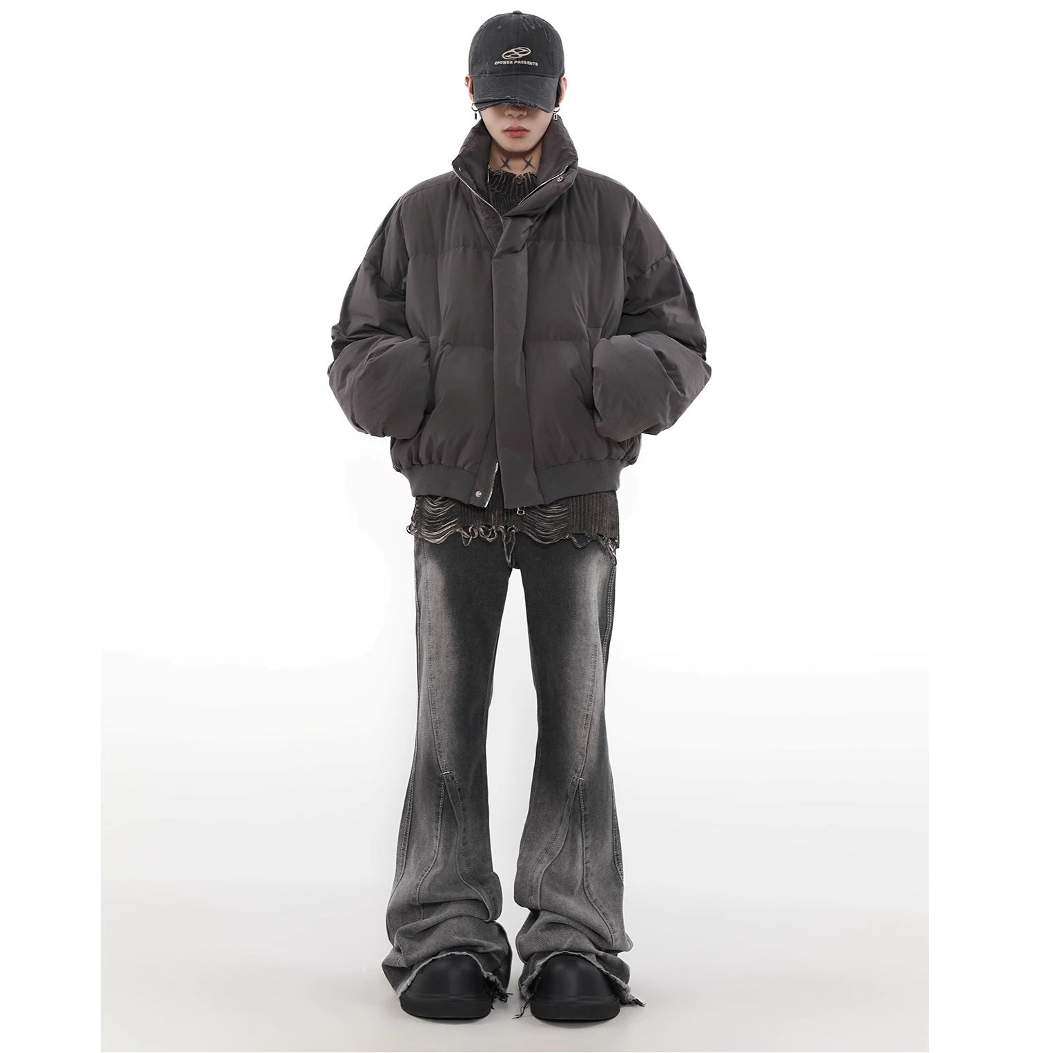 Stand Collar Short Down Jacket MR8033