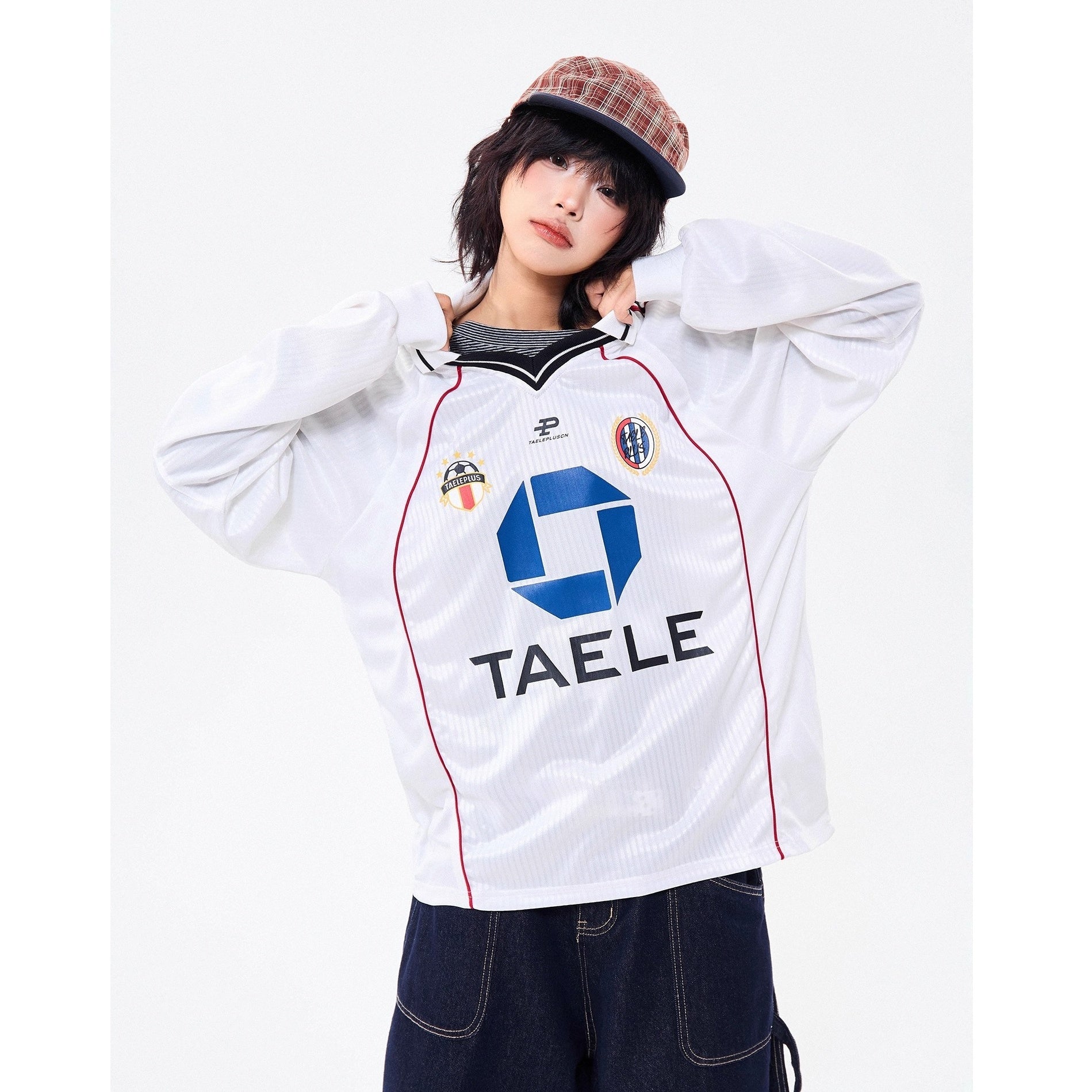 Campus Style Polo Collar Stripe Sports Shirt MW10258