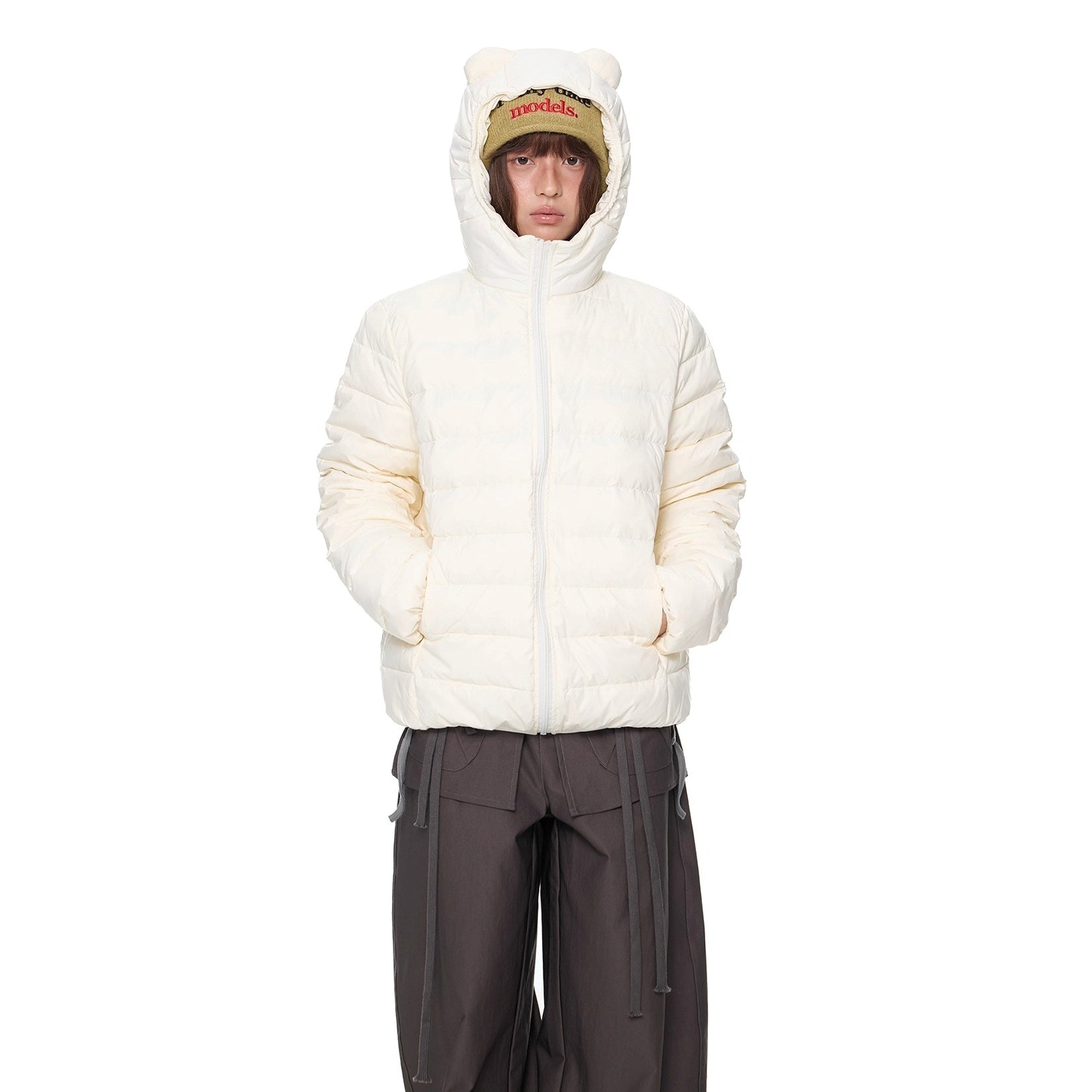 Bear Ears Hooded Down Jacket EZ291