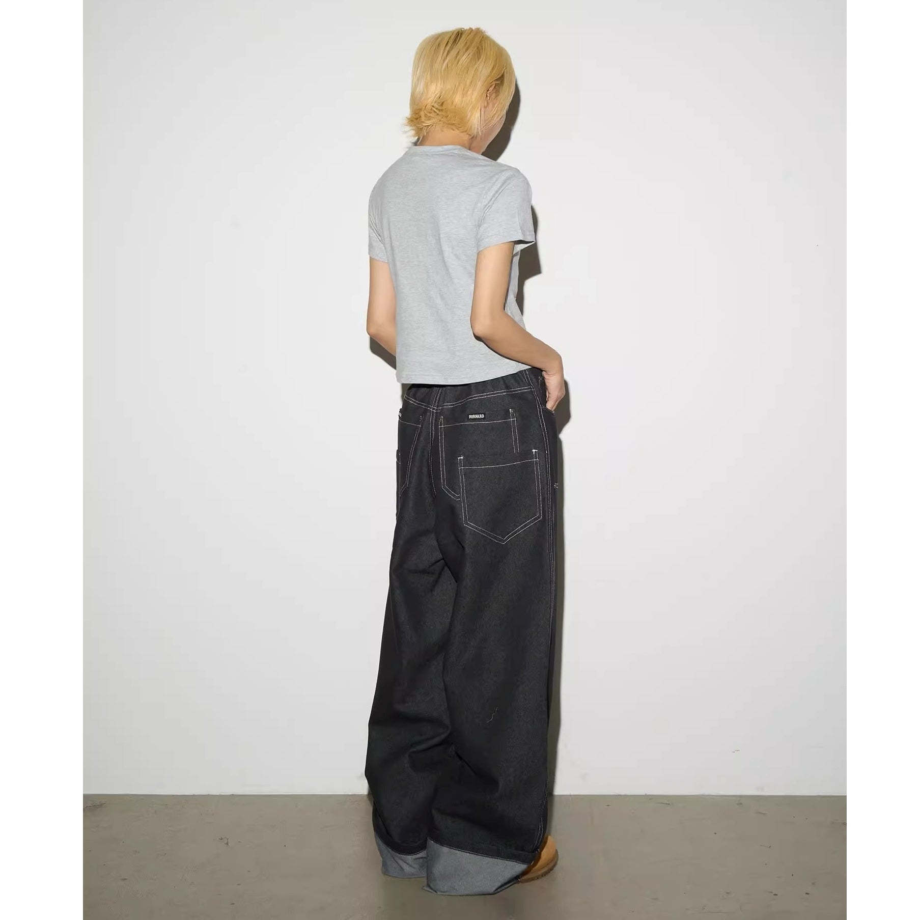 【上下別売り】Monogram Print Short-sleeved Denim Jacket & Jeans Set-up MN9021