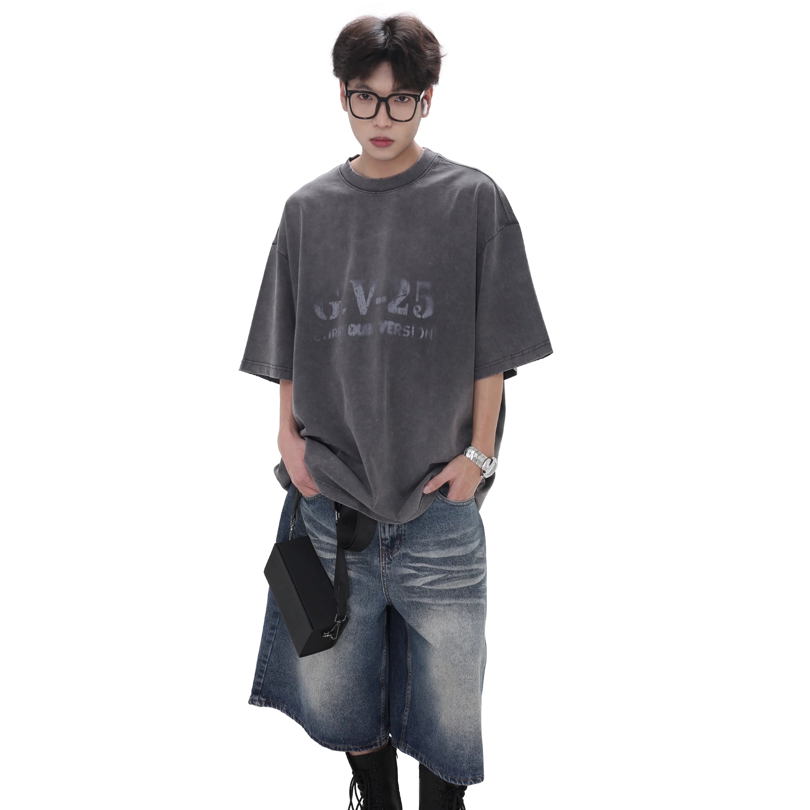 Classic Washed Cropped Denim Pants GB7029
