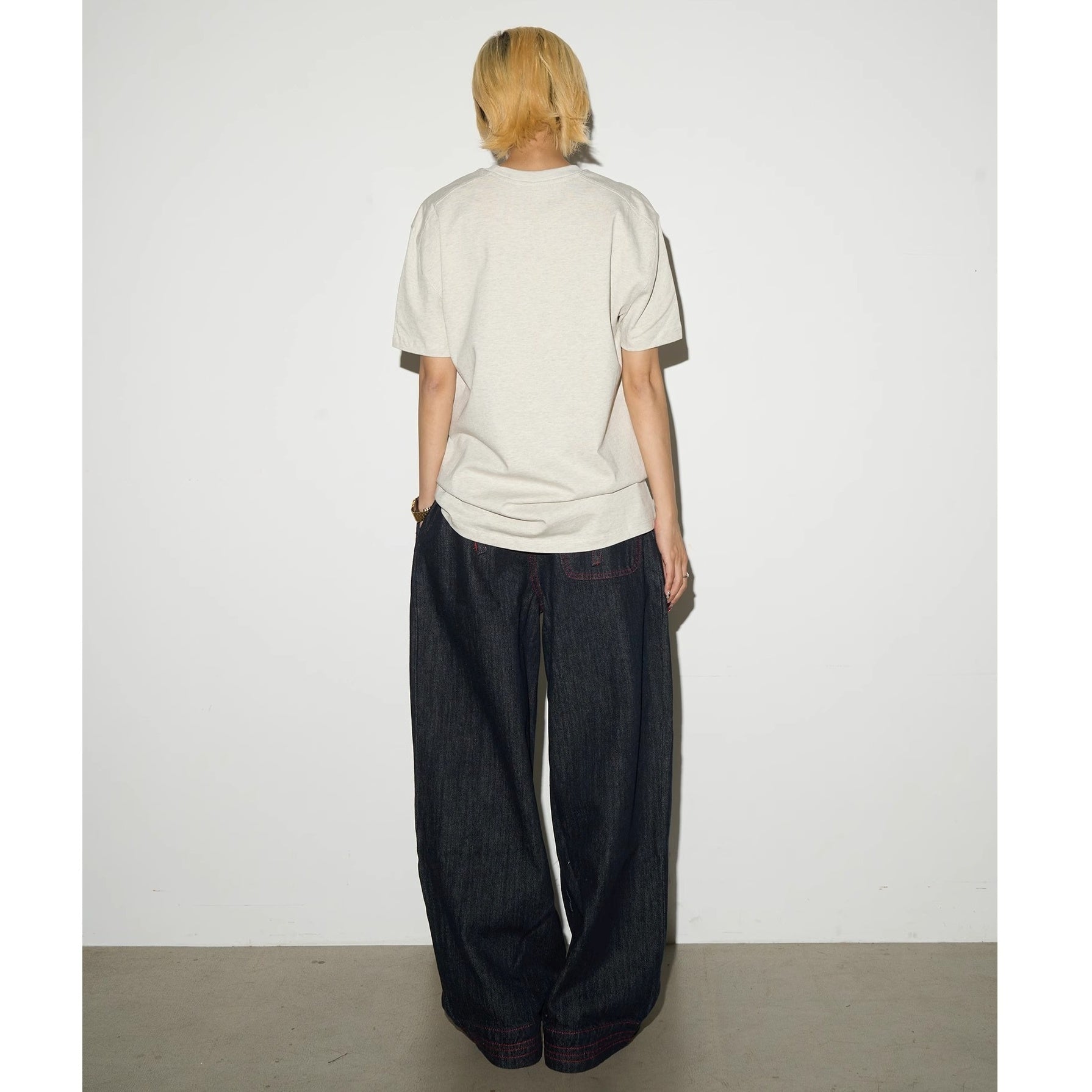Mottled Letters Printed T-shirt MN9016