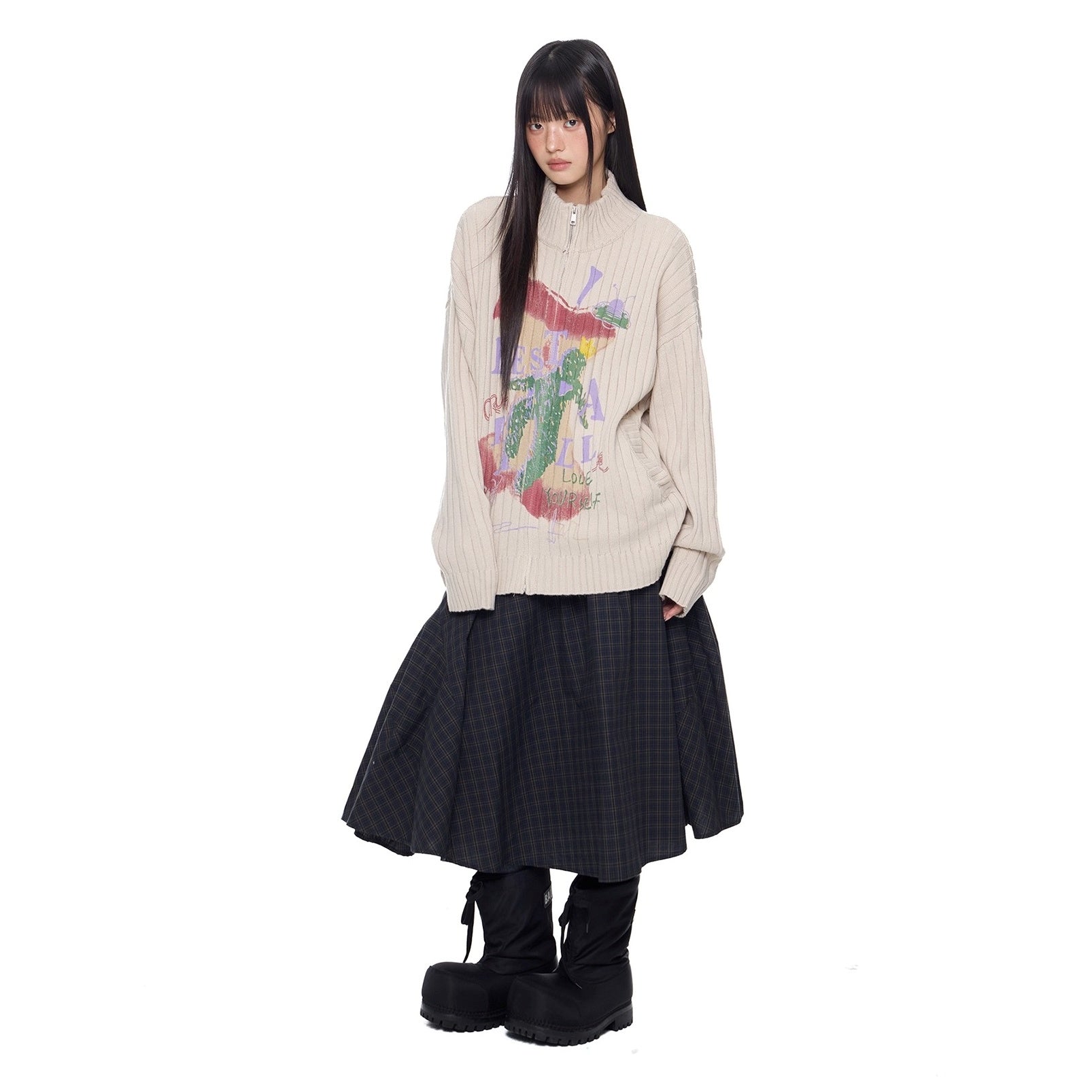 Monogram Print Lib Knit Cardigan EZ264