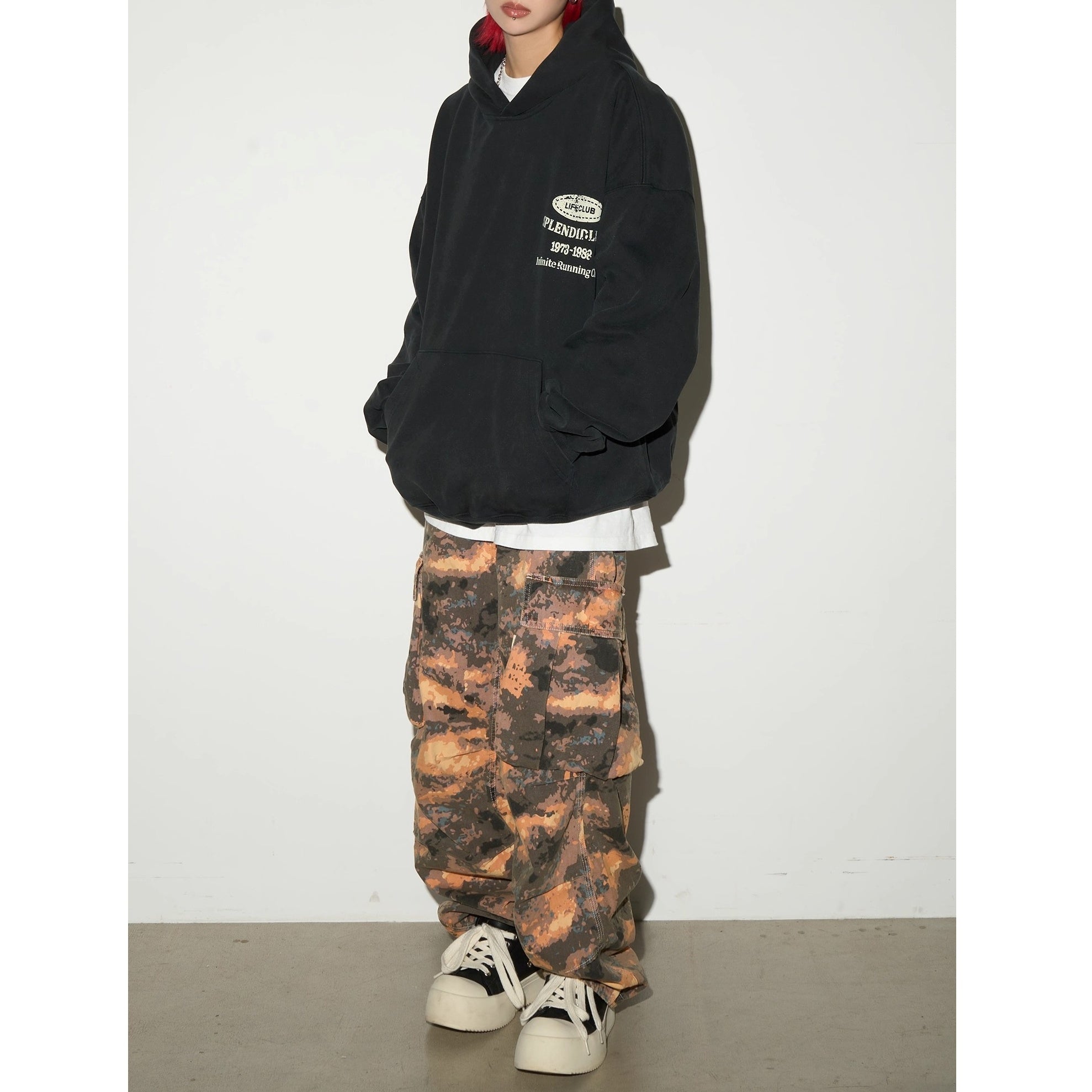 Letter Old Rework Wash Hoodie MN9036