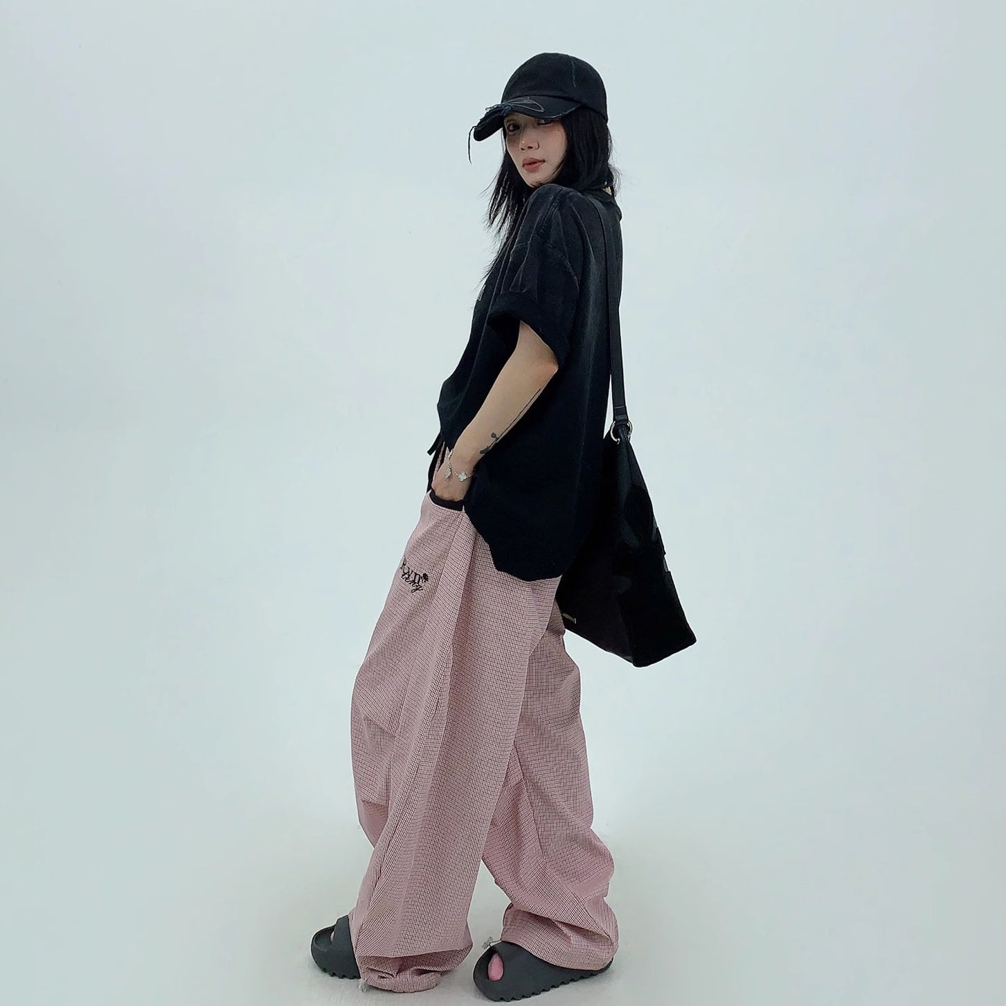 Tuck Drape Casual Wide-Leg Pants MW10159