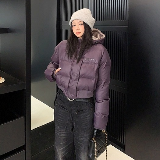 Retro Short Hooded Padded Jacket OS2071