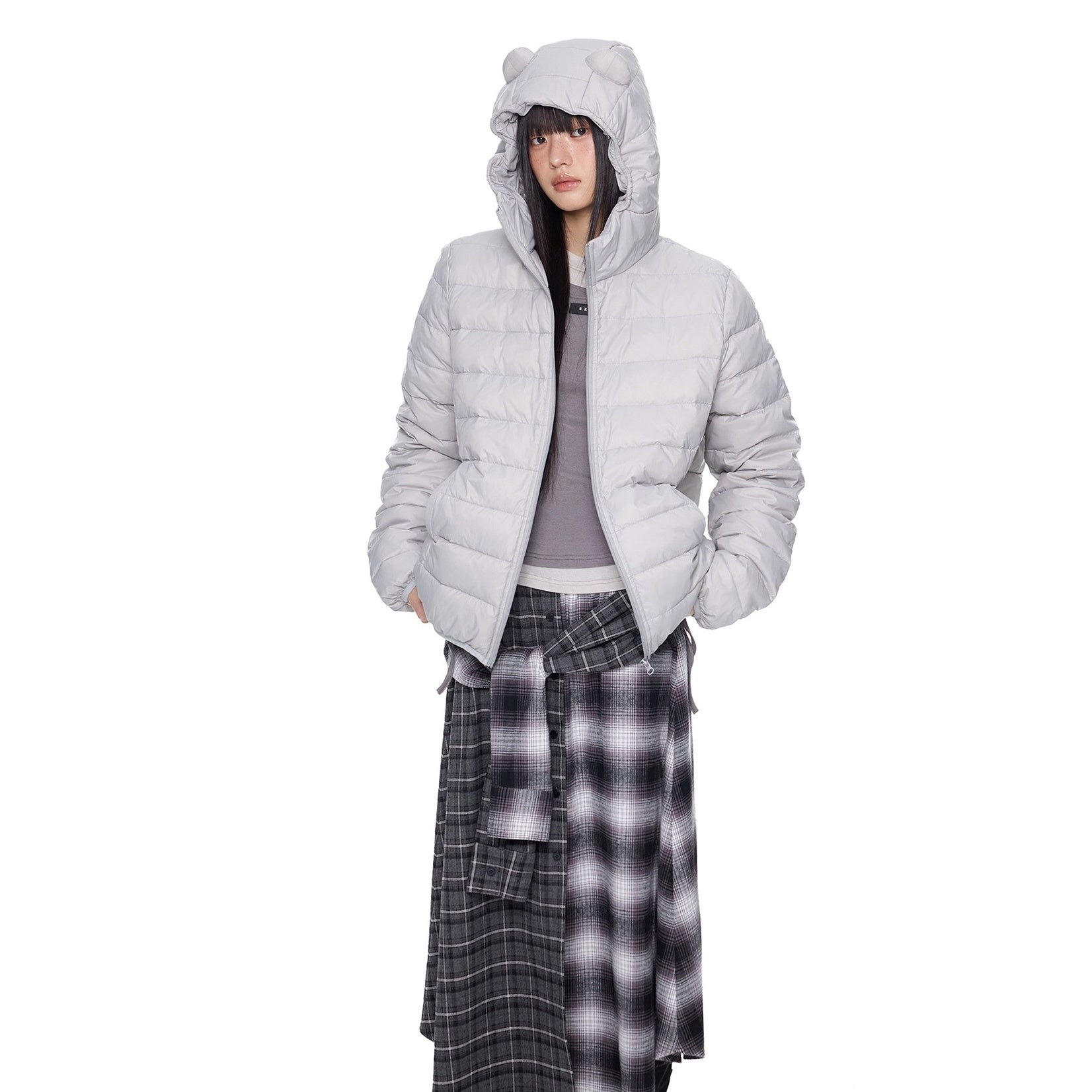 Bear Ears Hooded Down Jacket EZ291